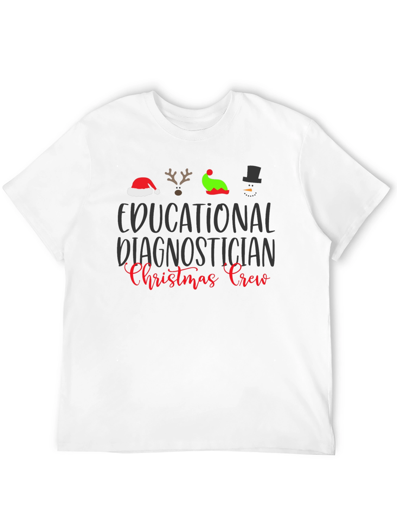 Educational Diagnostician Christmas Crew T-Shirt