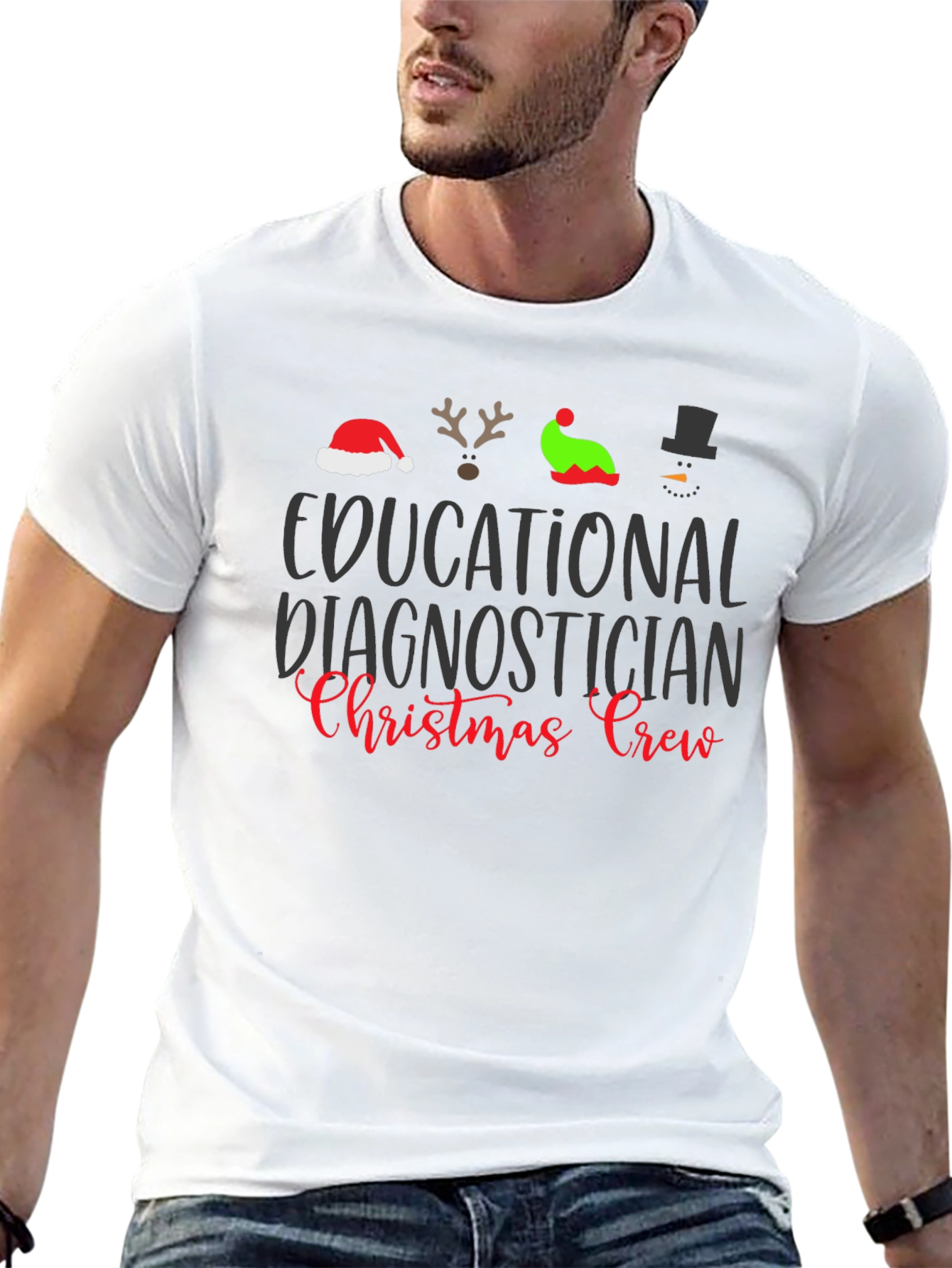 Educational Diagnostician Christmas Crew T-Shirt