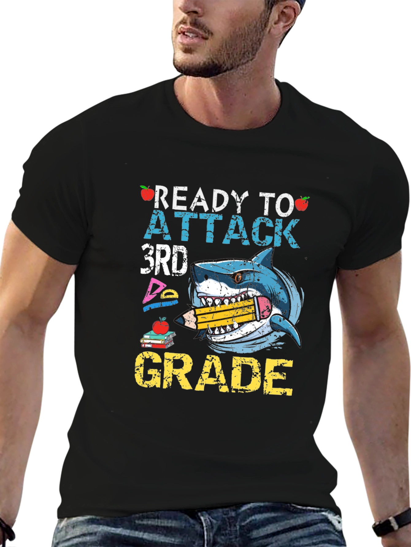 Ready to Attack 3rd Grade Shark T-Shirt