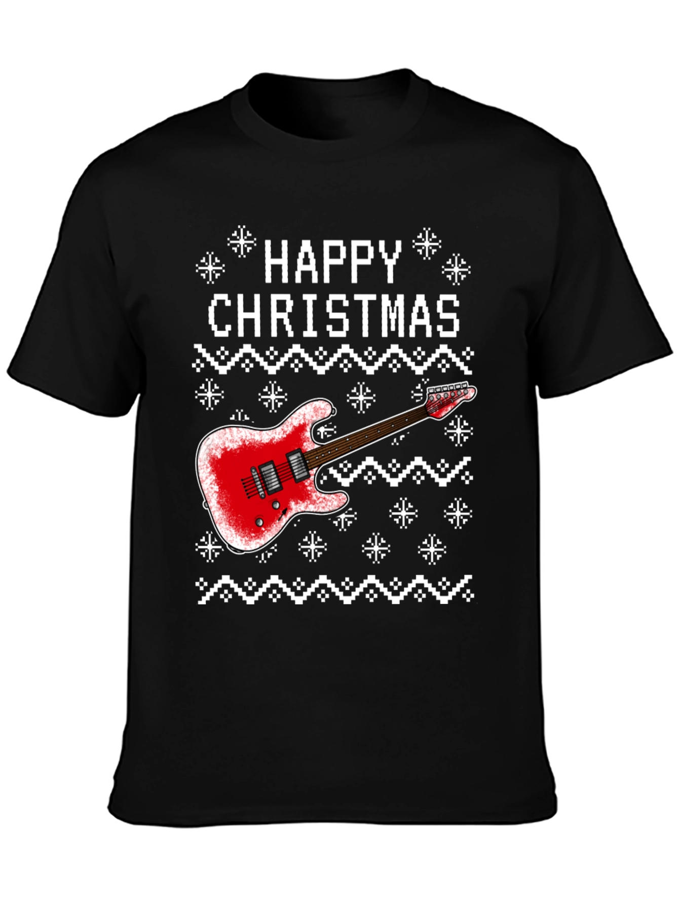 Happy Christmas Guitar Graphic Tee