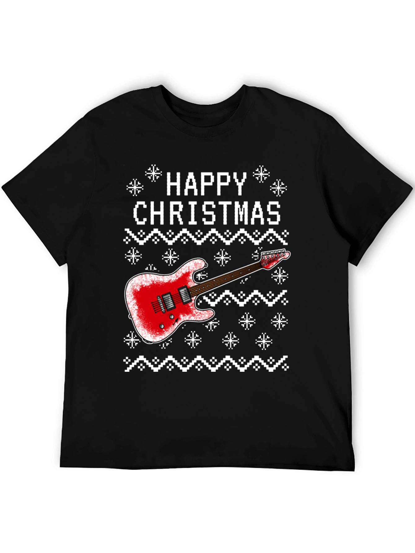 Happy Christmas Guitar Graphic Tee
