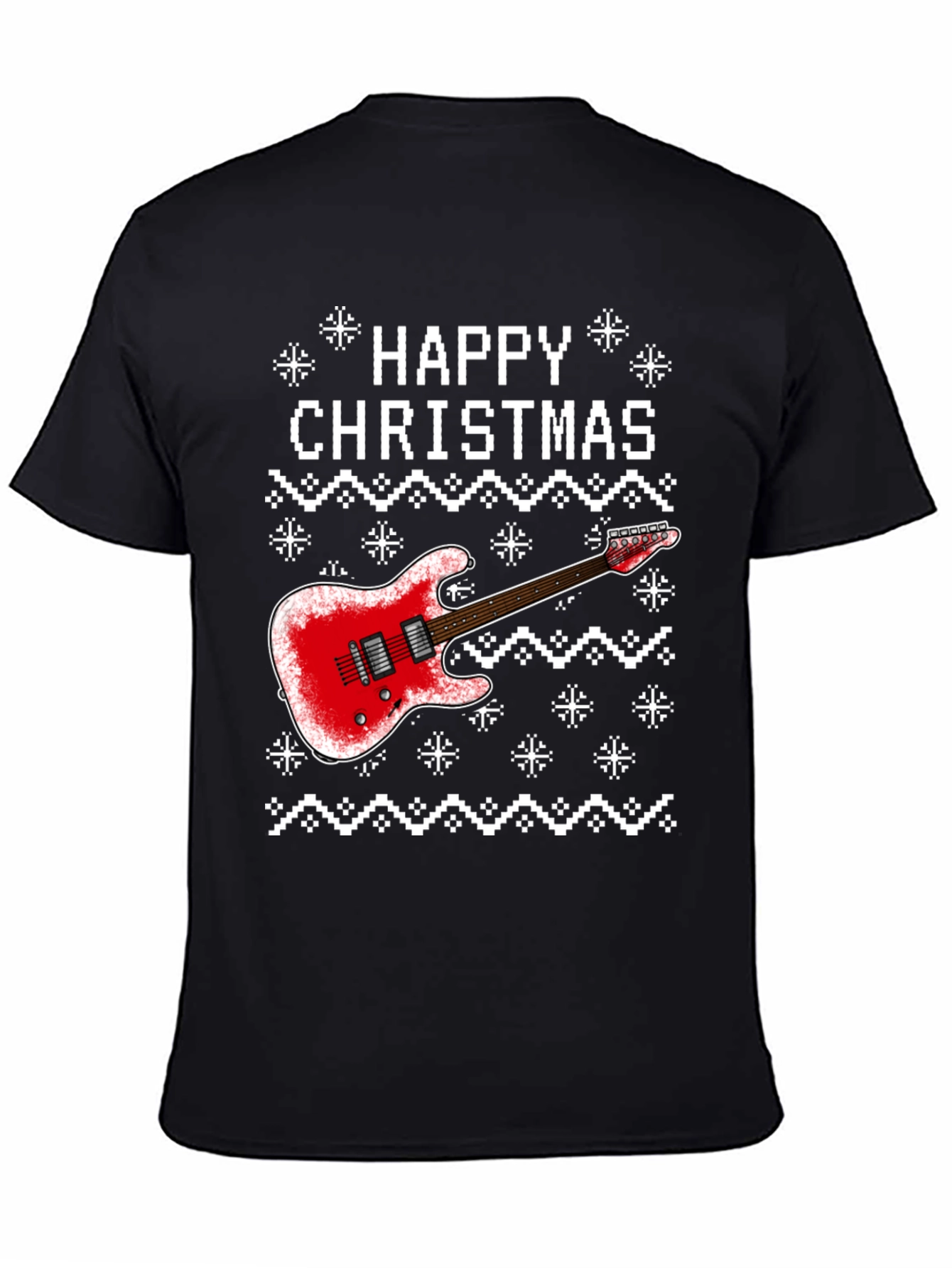Happy Christmas Guitar Graphic Tee