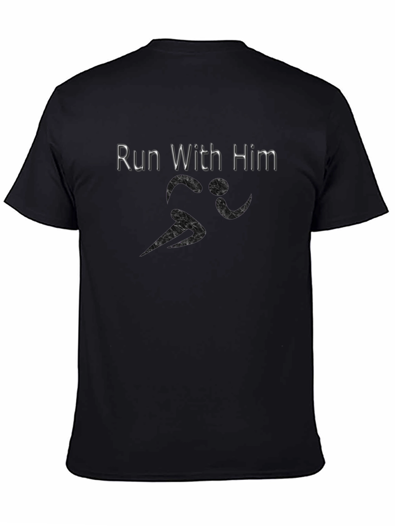 Run With Him Black Graphic Tee