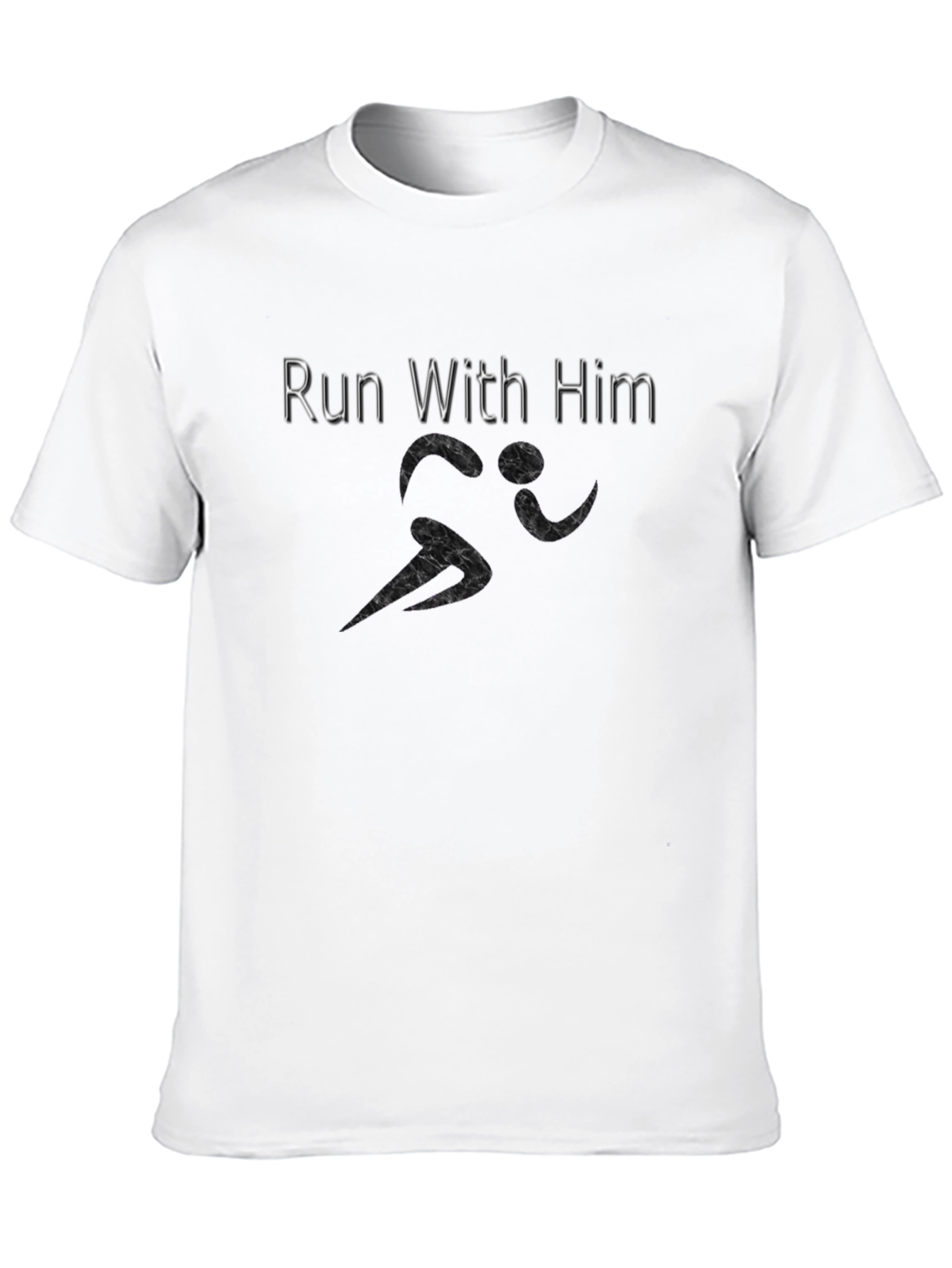 Run With Him Black Graphic Tee