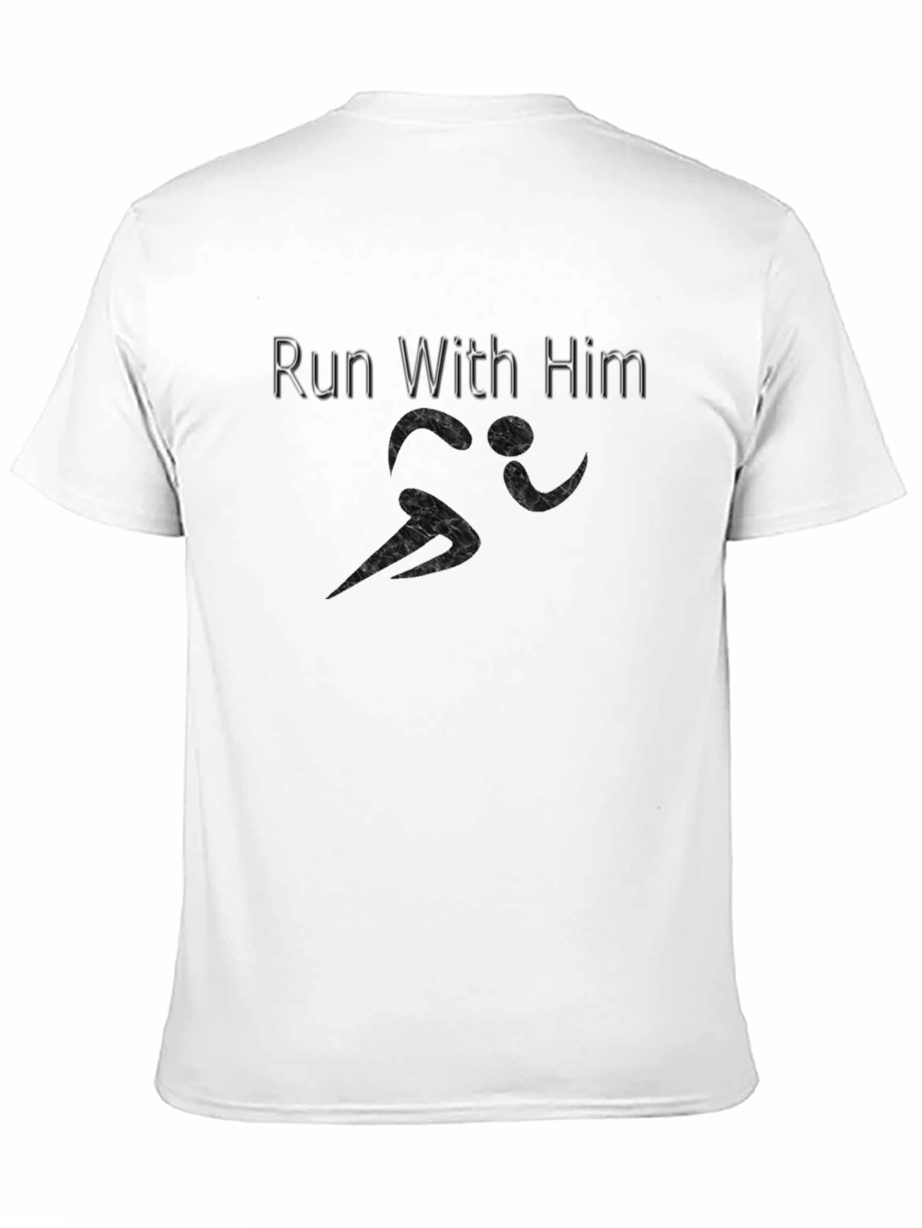 Run With Him Black Graphic Tee