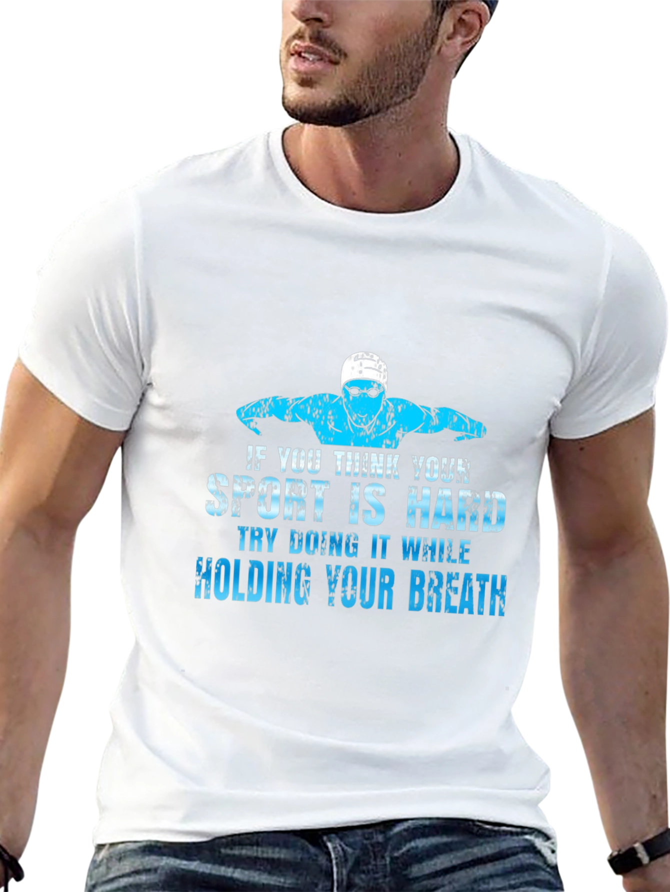 Funny Swimming T-Shirt - Holding Your Breath Sport