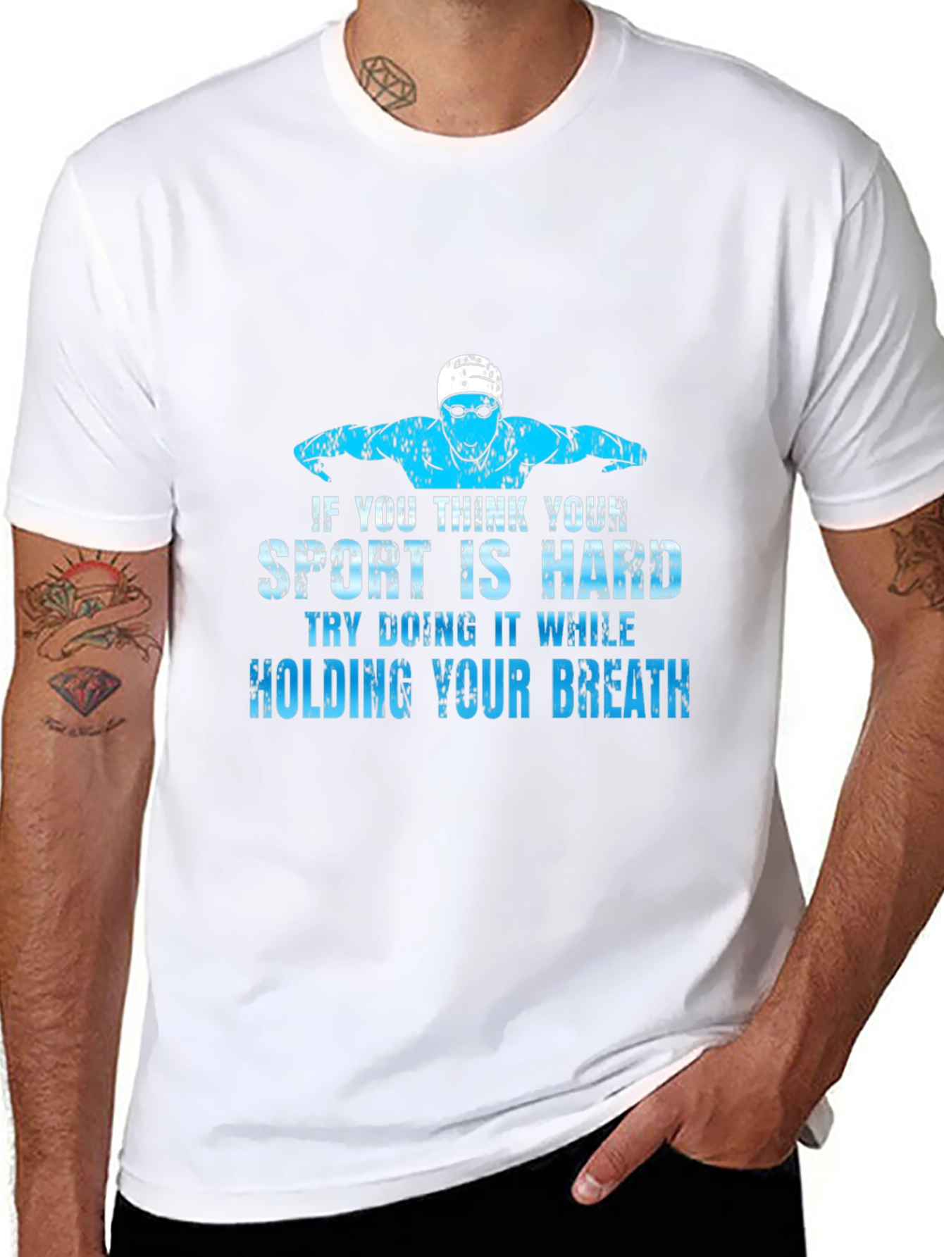 Funny Swimming T-Shirt - Holding Your Breath Sport