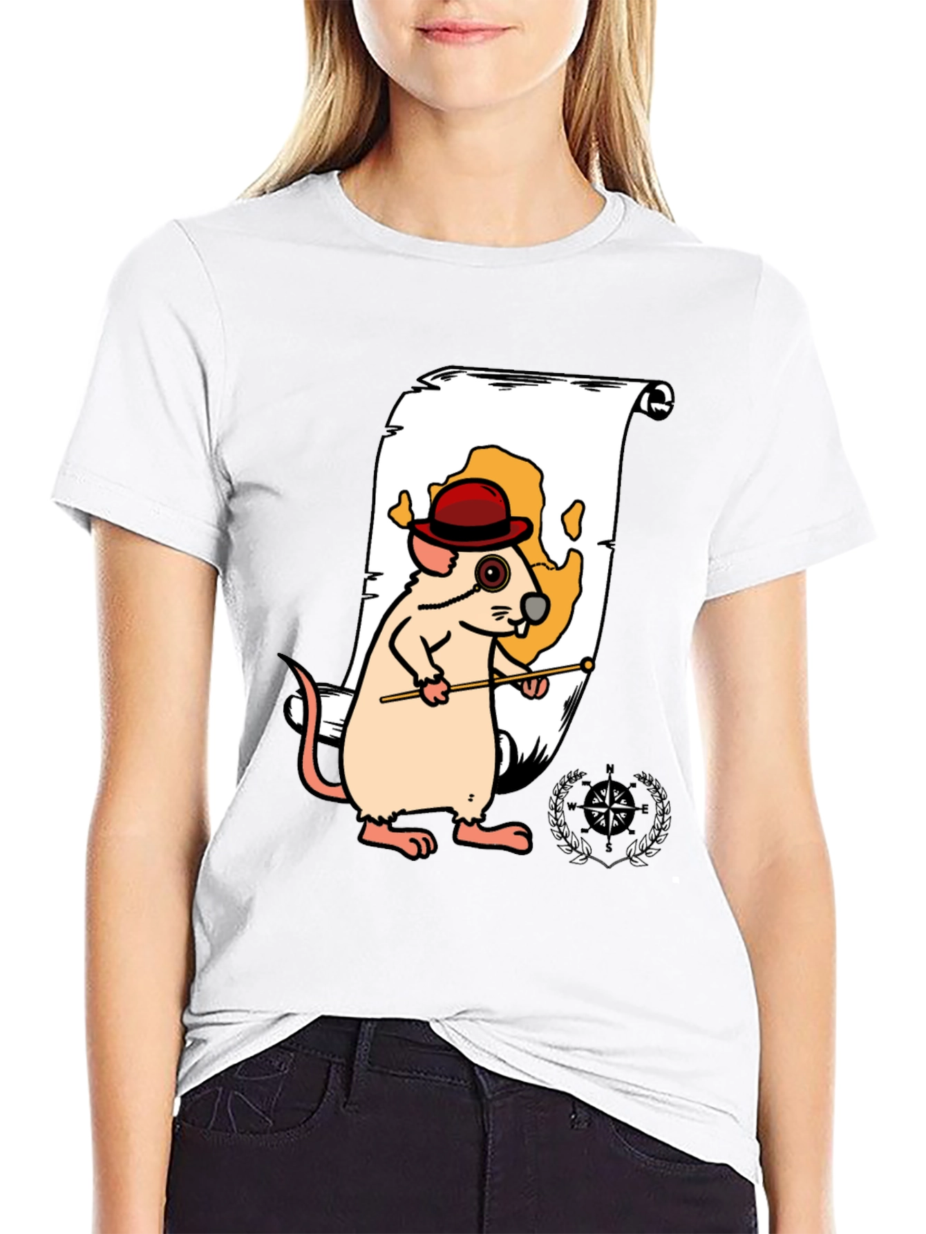 Cartoon Mouse Navigator Graphic Tee