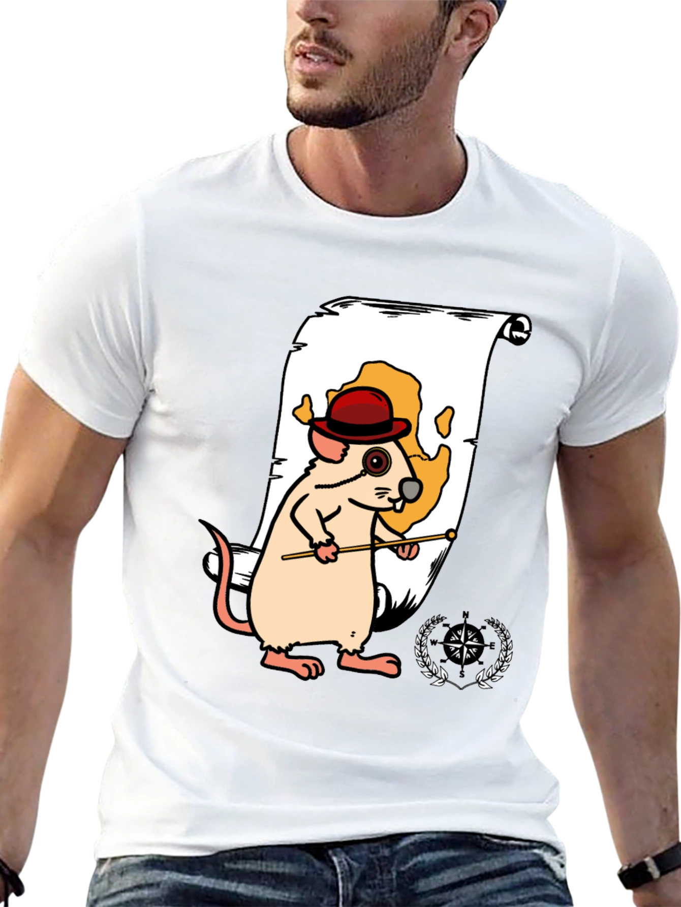 Cartoon Mouse Navigator Graphic Tee