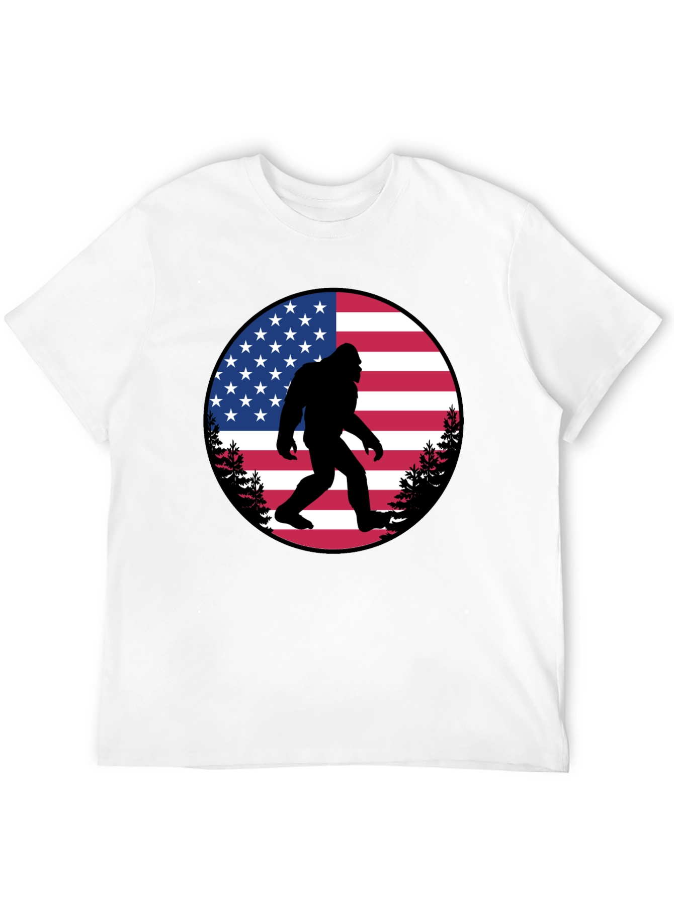 American Bigfoot T-Shirt - Patriotic Sasquatch Tee