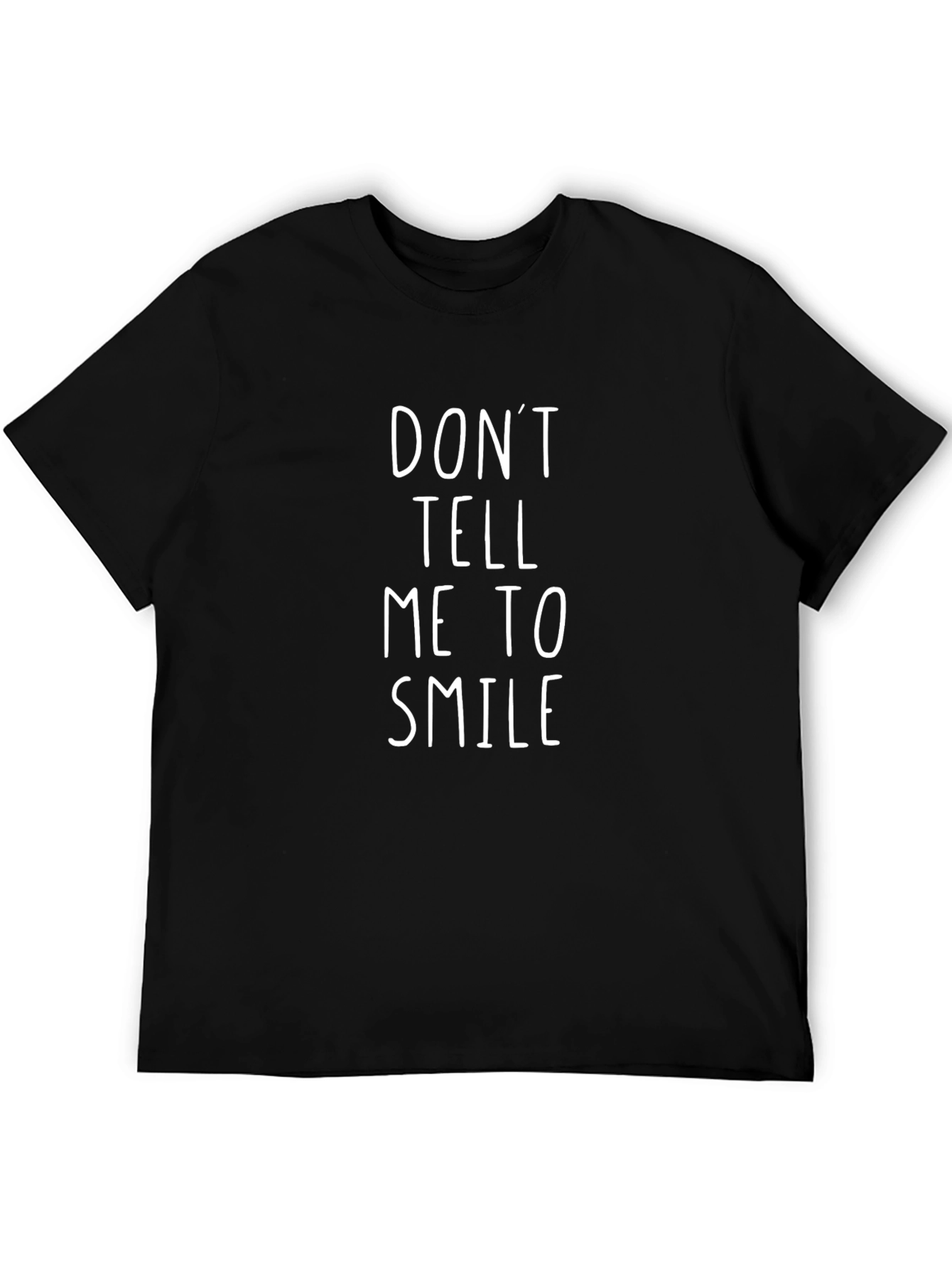 Dont Tell Me To Smile Graphic Tee - Black