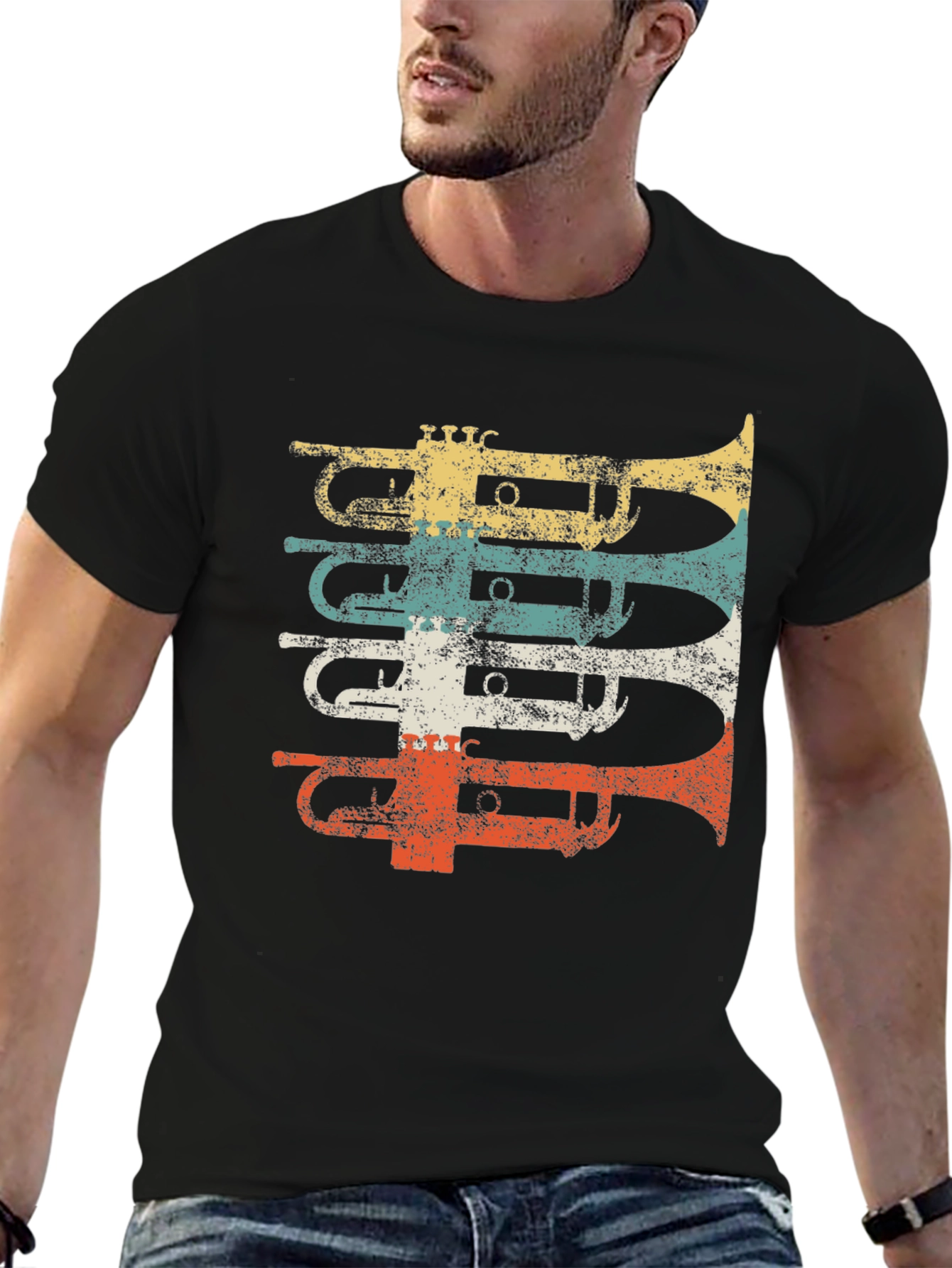 Retro Trumpet T-Shirt - Musical Instrument Tee