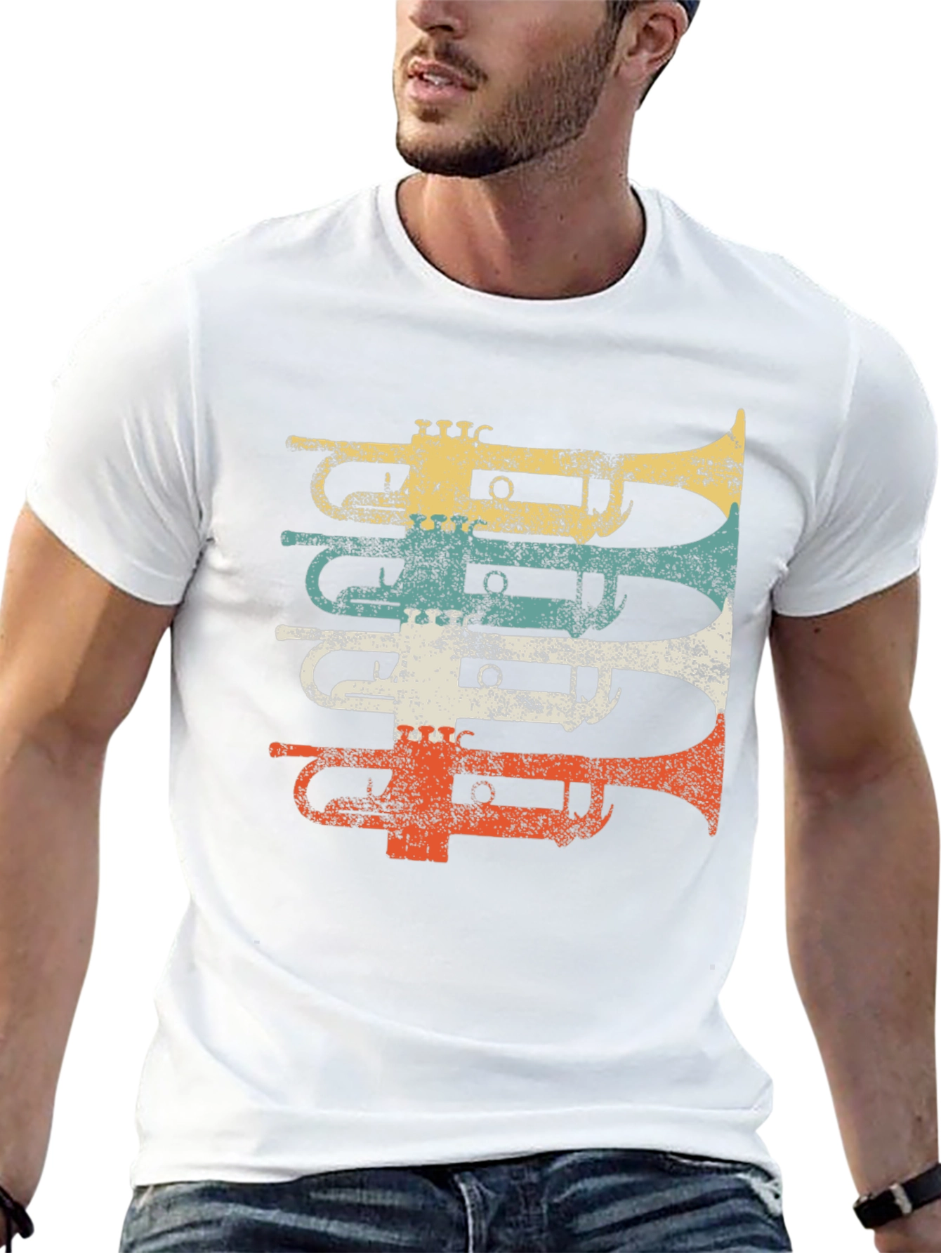 Retro Trumpet T-Shirt - Musical Instrument Tee