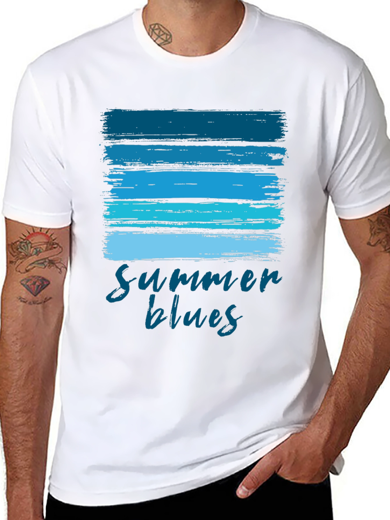 Summer Blues Graphic T-Shirt - Cool & Casual