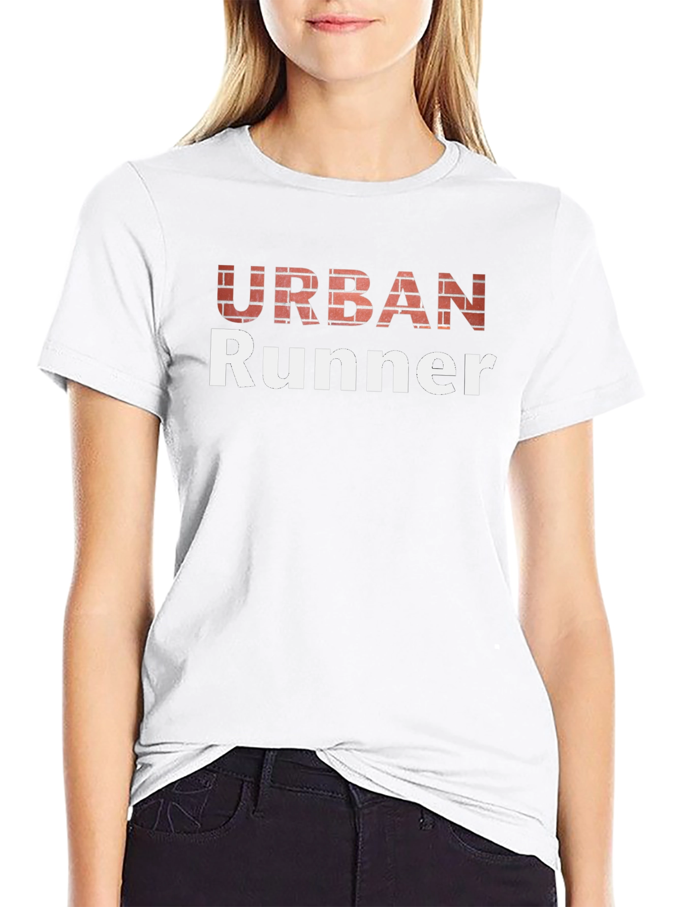 Urban Runner Graphic Tee - Brick Design