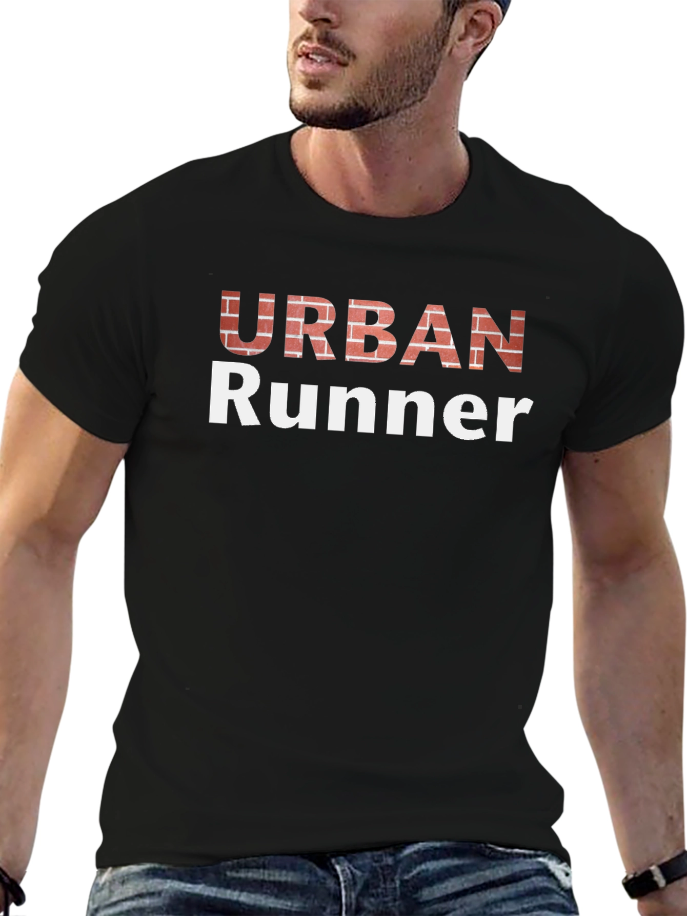 Urban Runner Graphic Tee - Brick Design