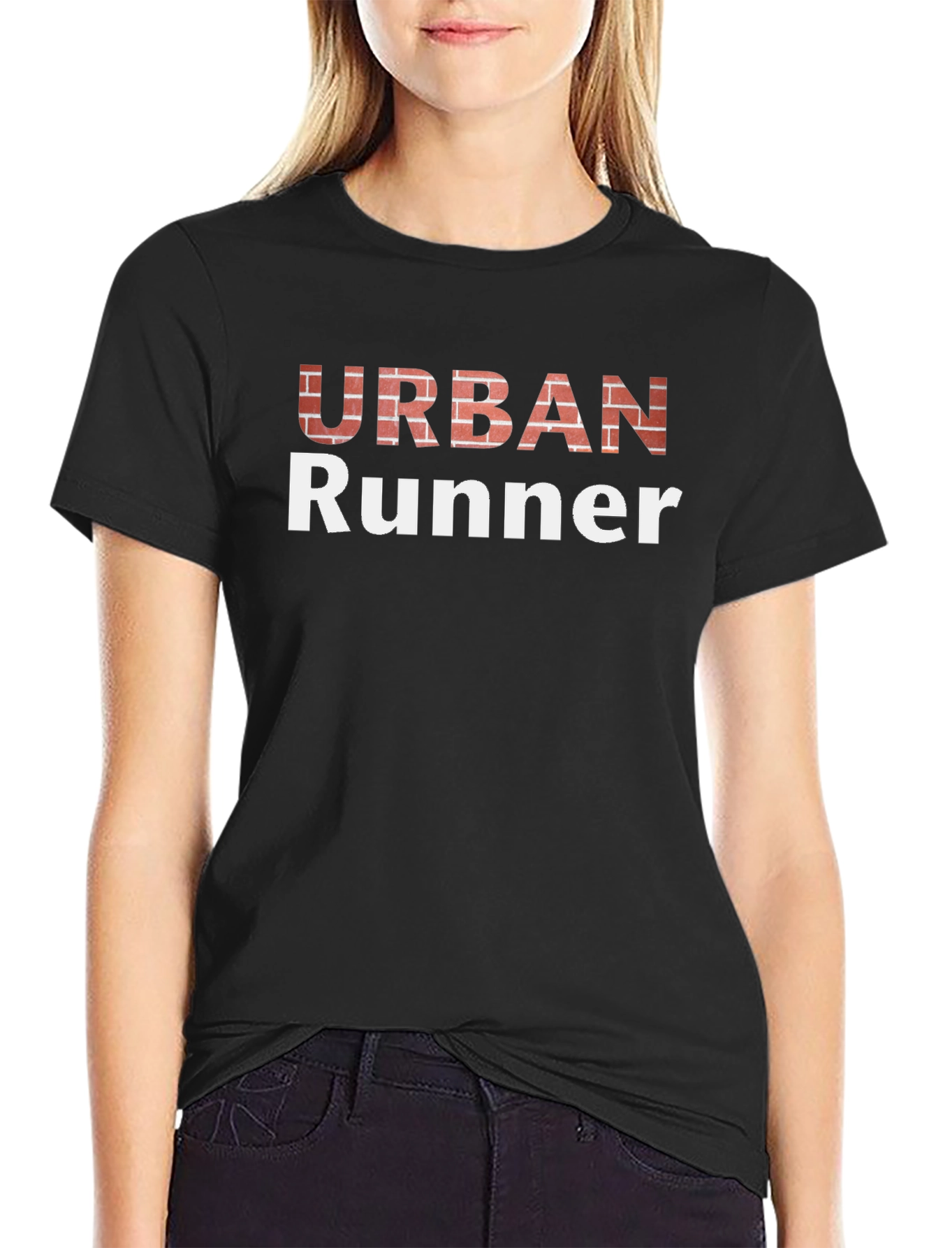 Urban Runner Graphic Tee - Brick Design