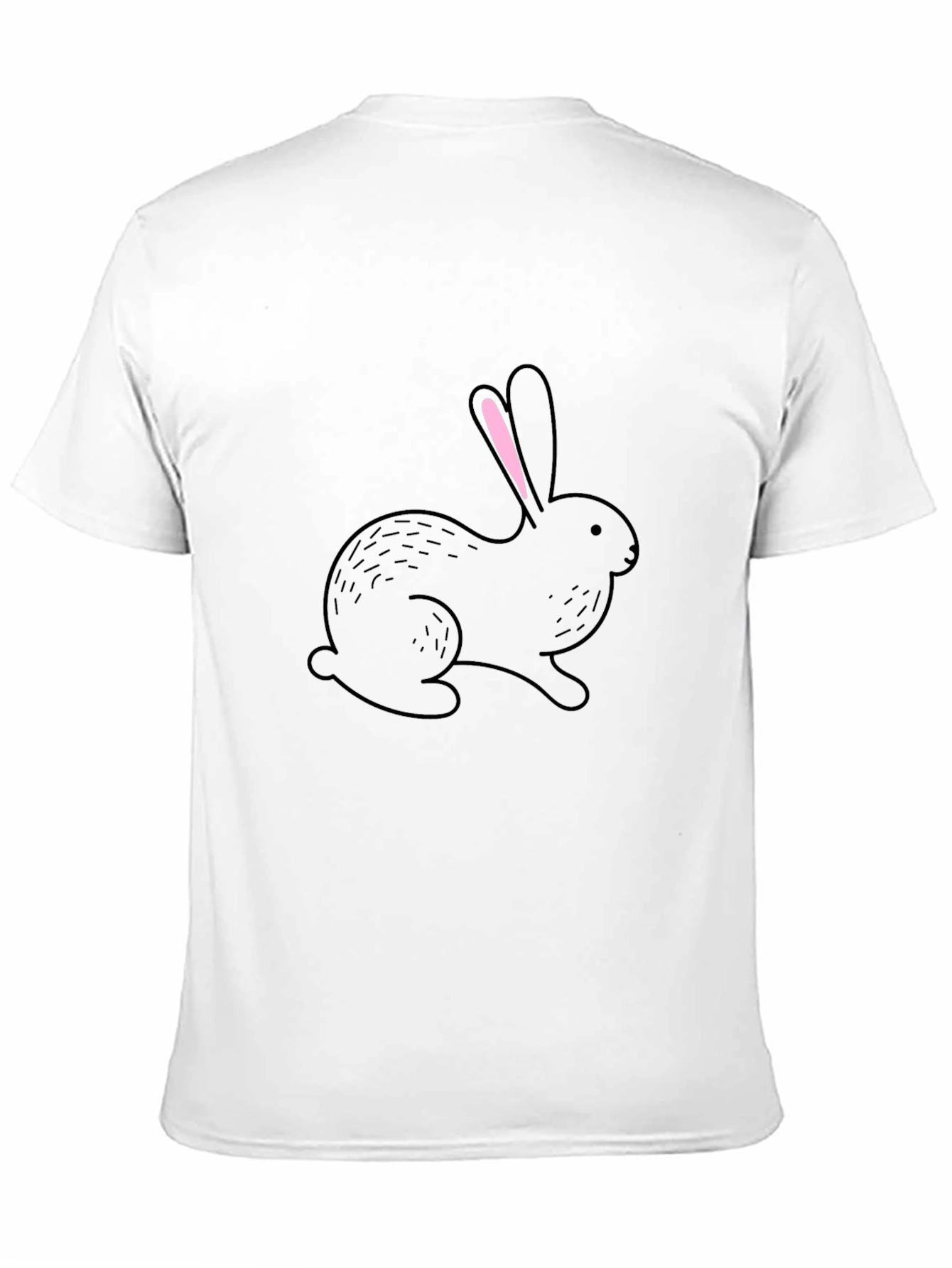 Black Bunny Graphic Tee - Soft Cotton Casual Wear