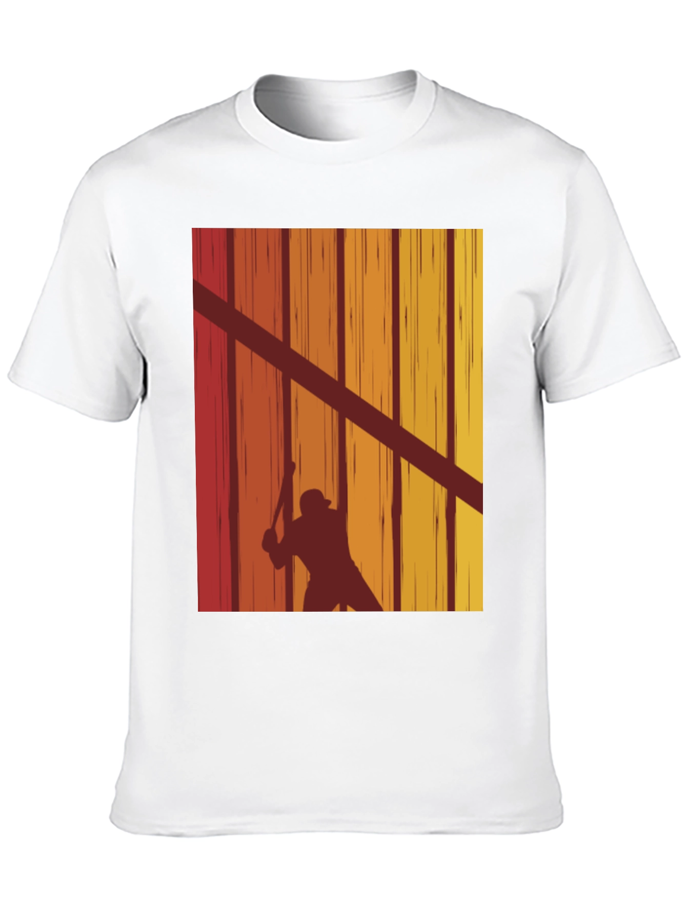 Retro Baseball Player Silhouette T-Shirt