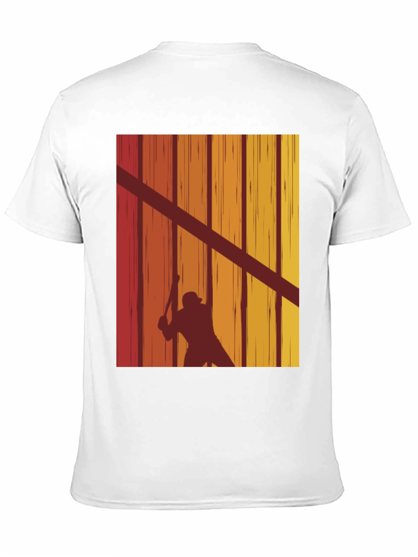 Retro Baseball Player Silhouette T-Shirt