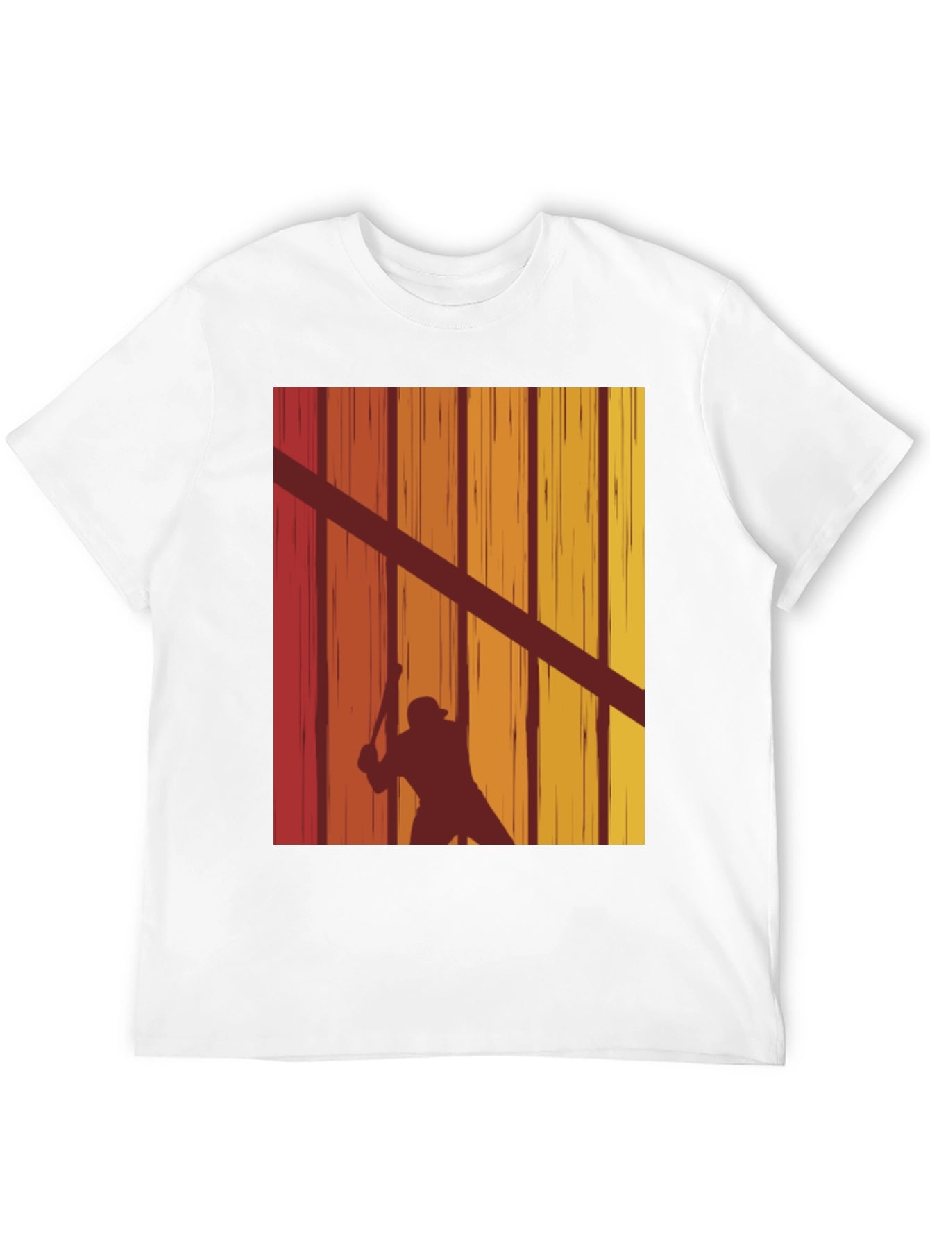 Retro Baseball Player Silhouette T-Shirt