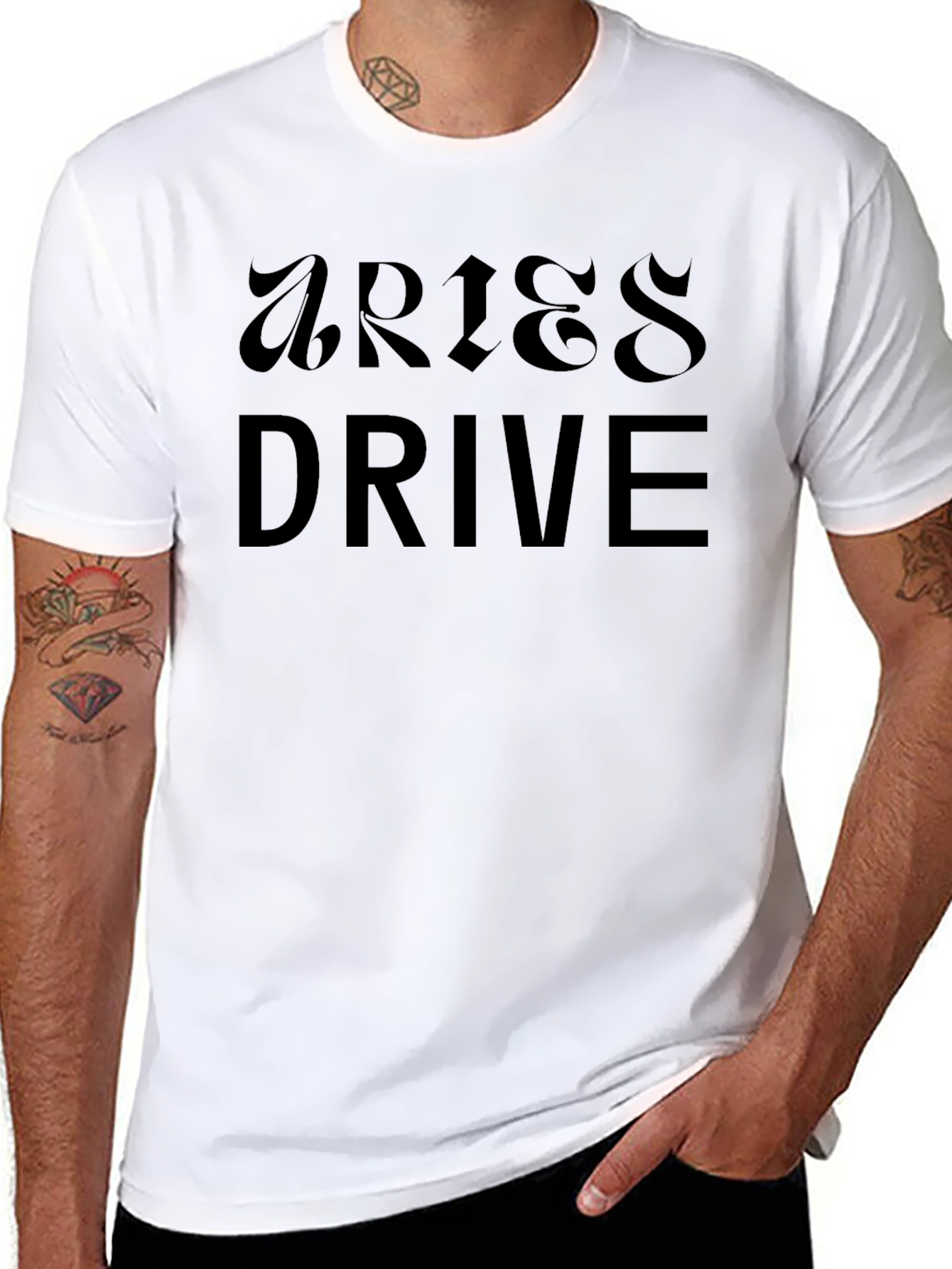 Aries Drive Black Graphic Tee Shirt