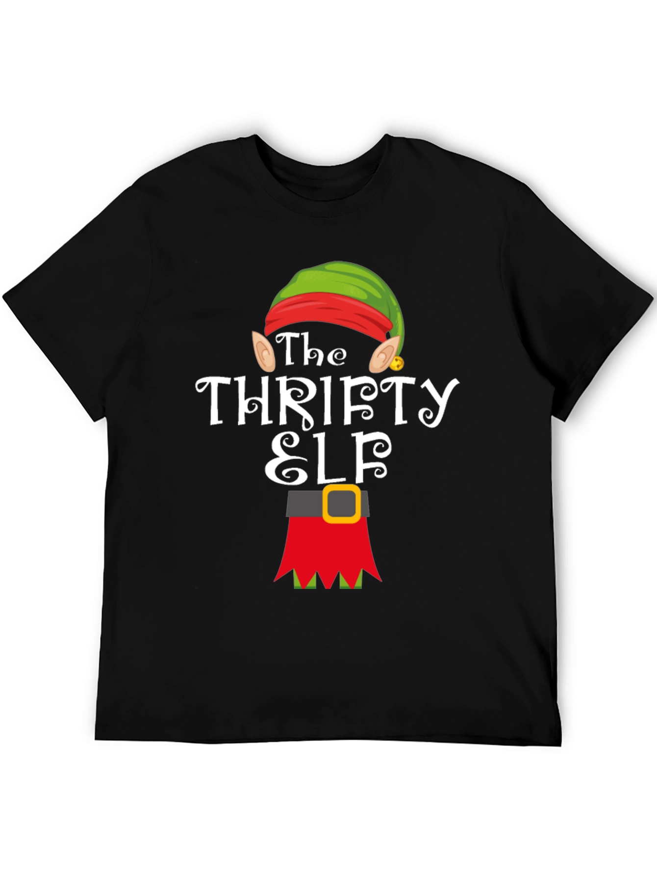 Thrifty Elf Christmas T-Shirt - Holiday Apparel