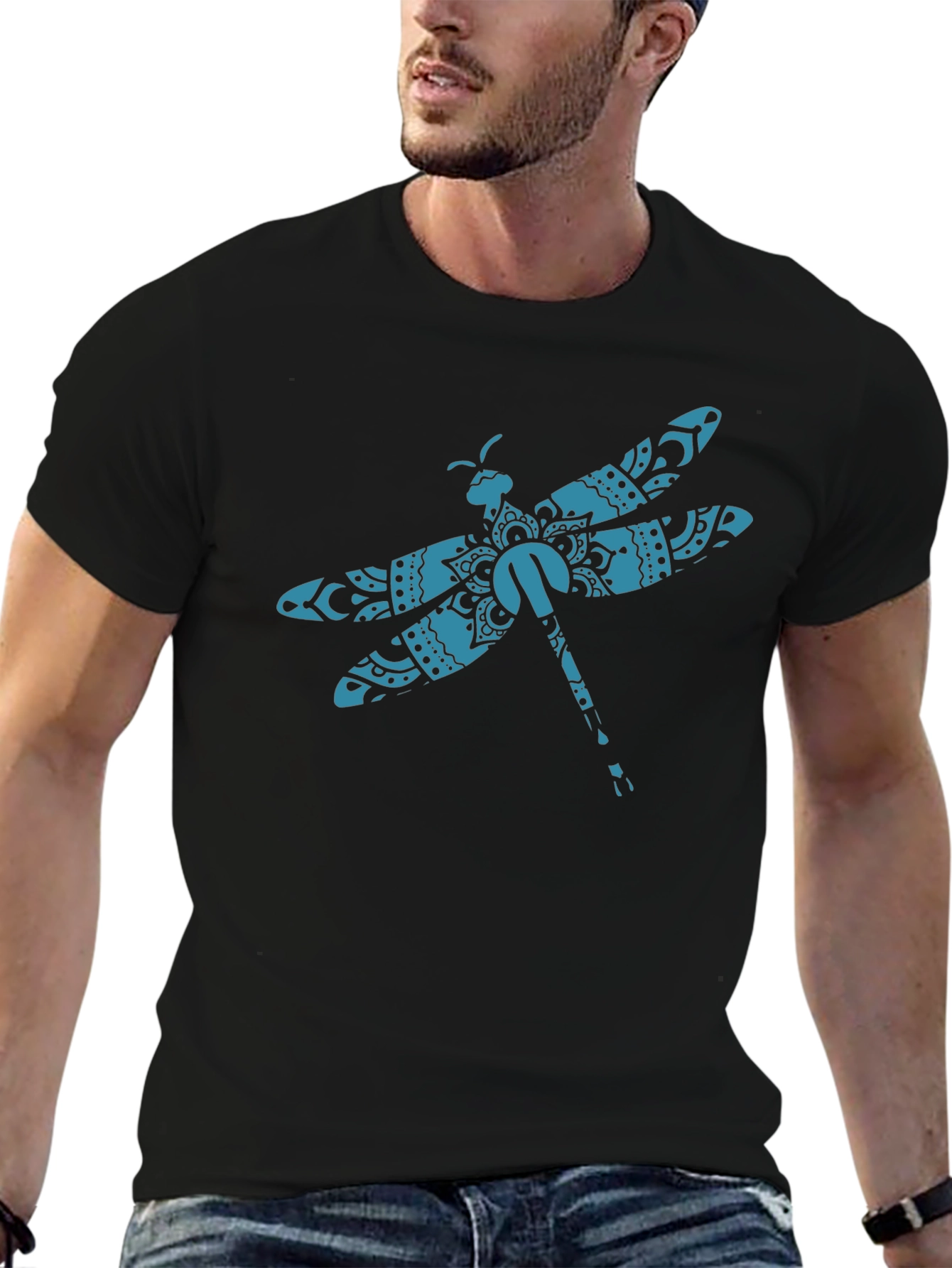 Dragonfly Graphic Tee - Black