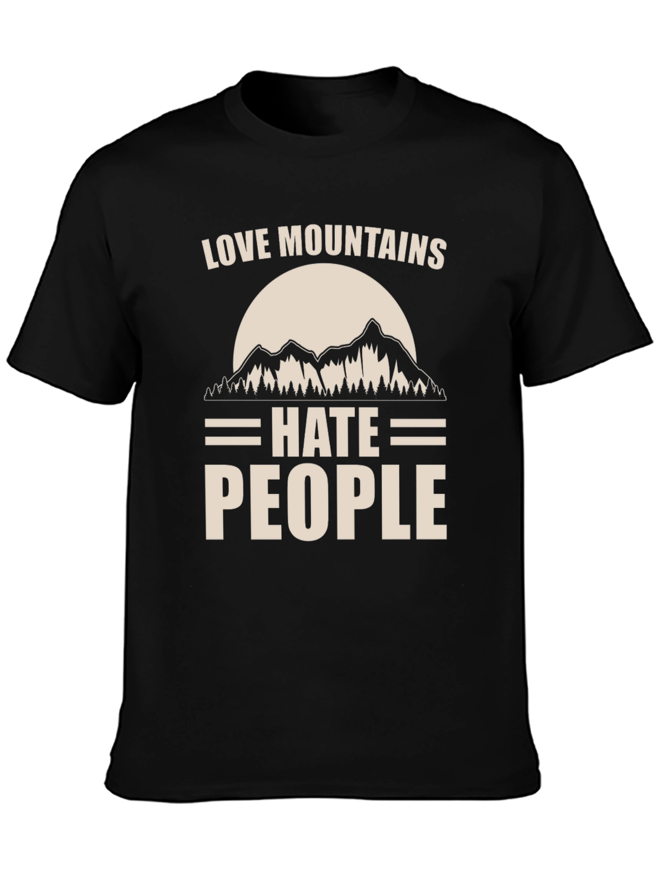 Love Mountains Hate People Graphic Tee