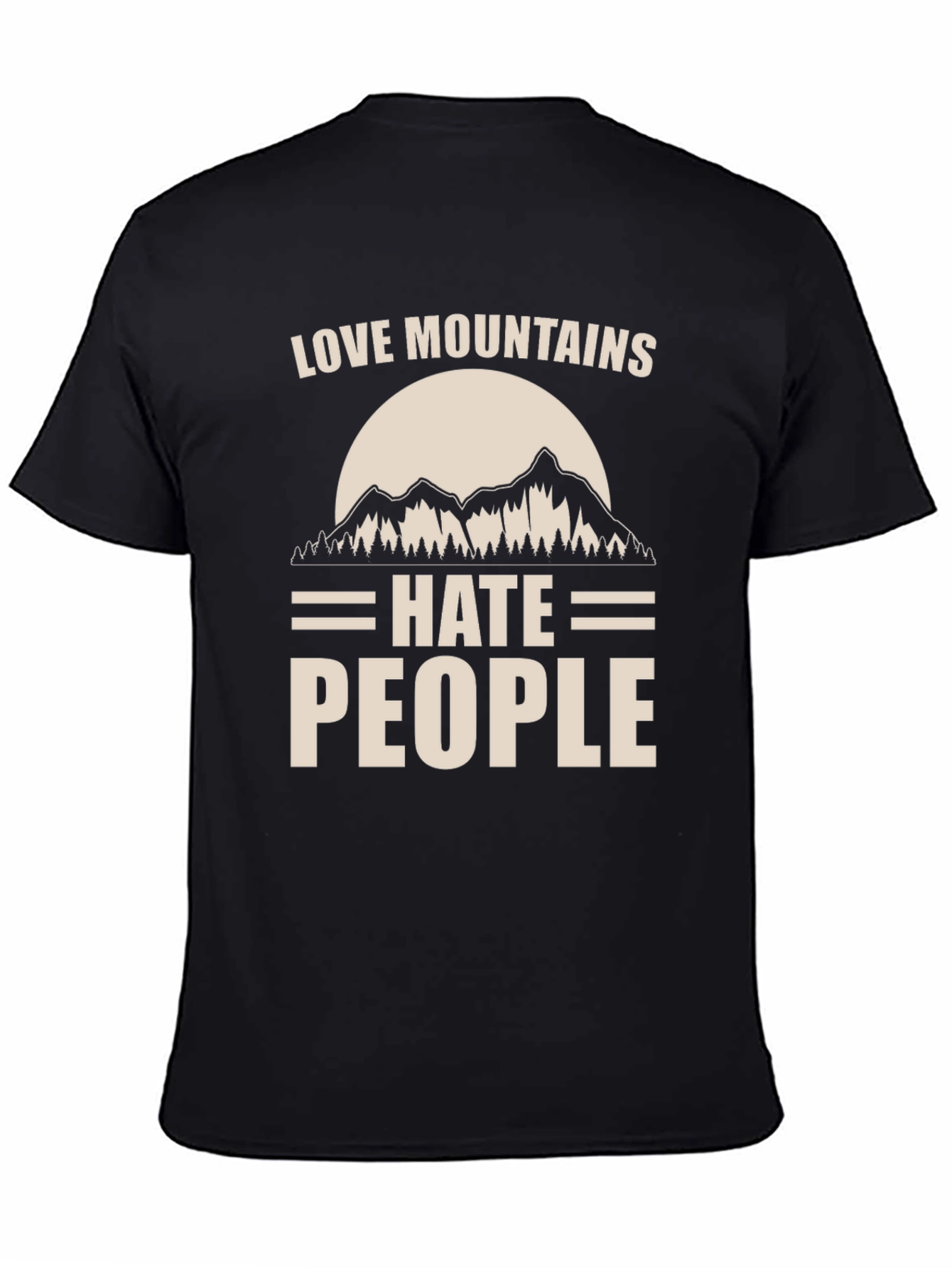 Love Mountains Hate People Graphic Tee