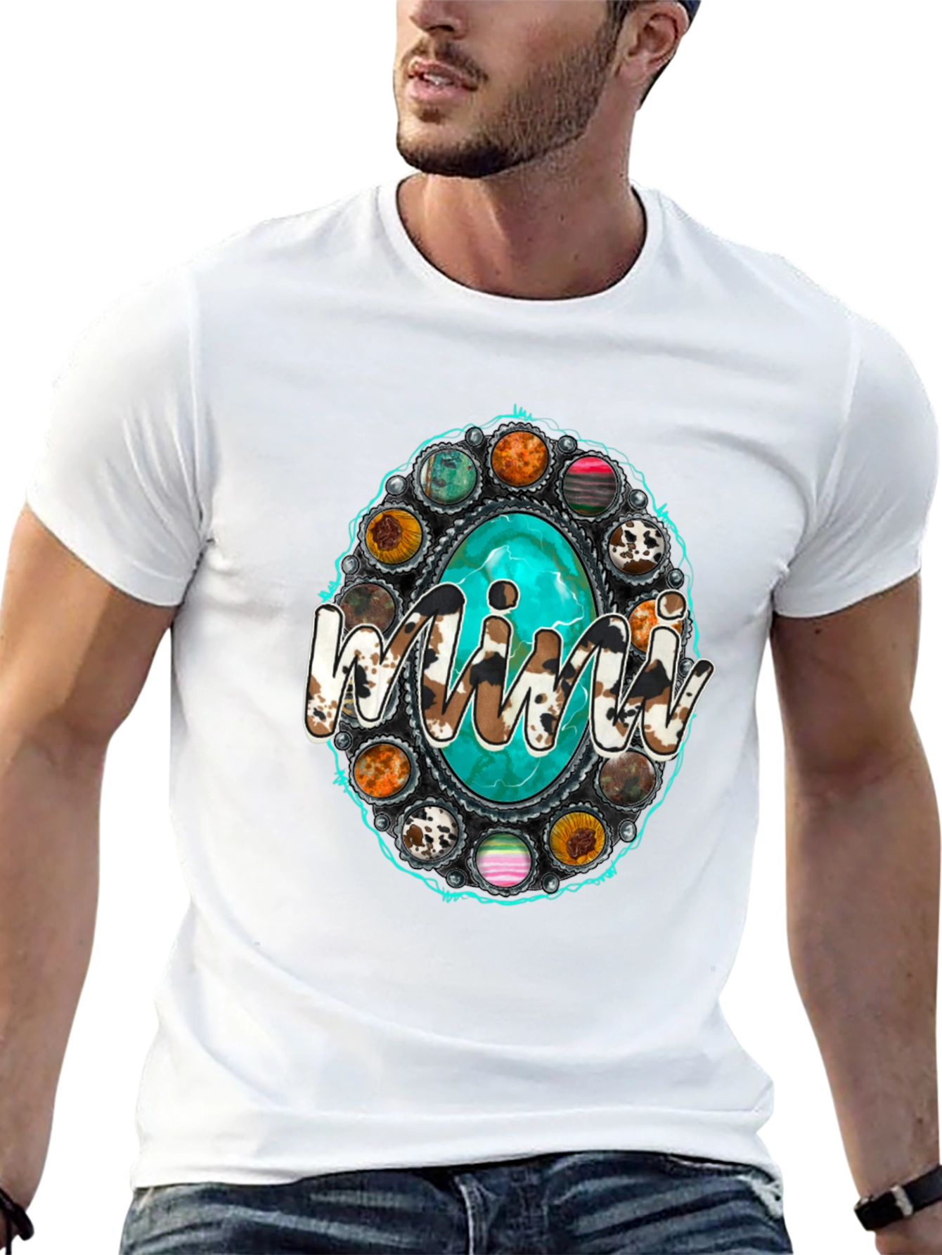 Western Style Mini Graphic T-Shirt