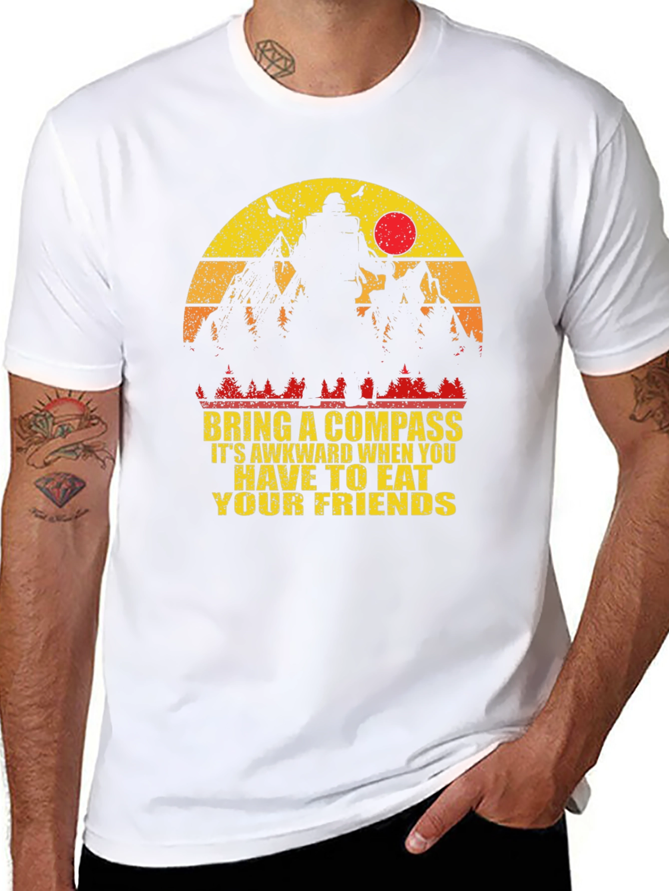 Bring A Compass Mountain Graphic T-Shirt