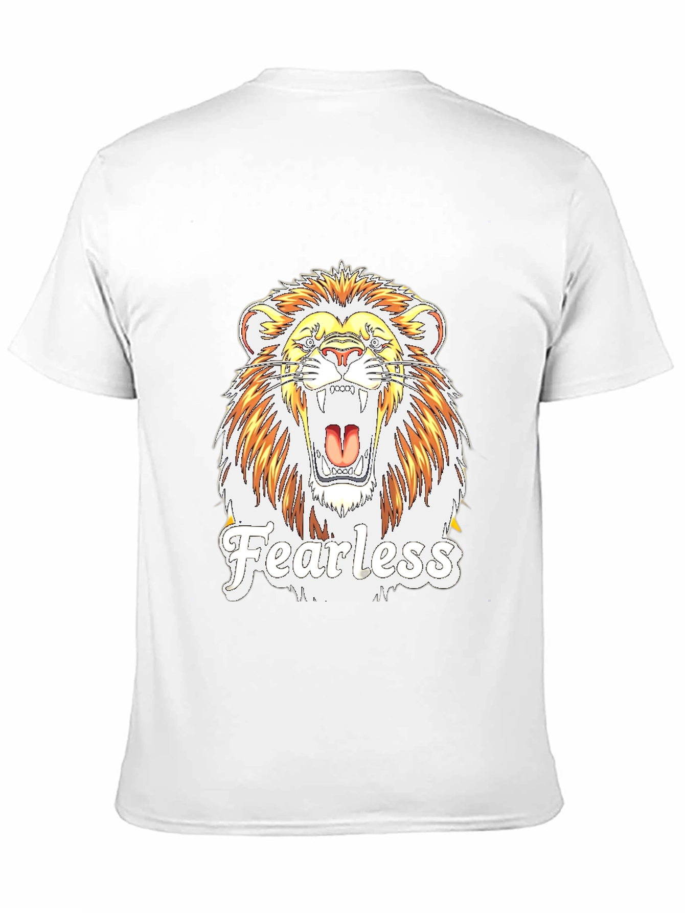 Fearless Lion Graphic Print T-Shirt