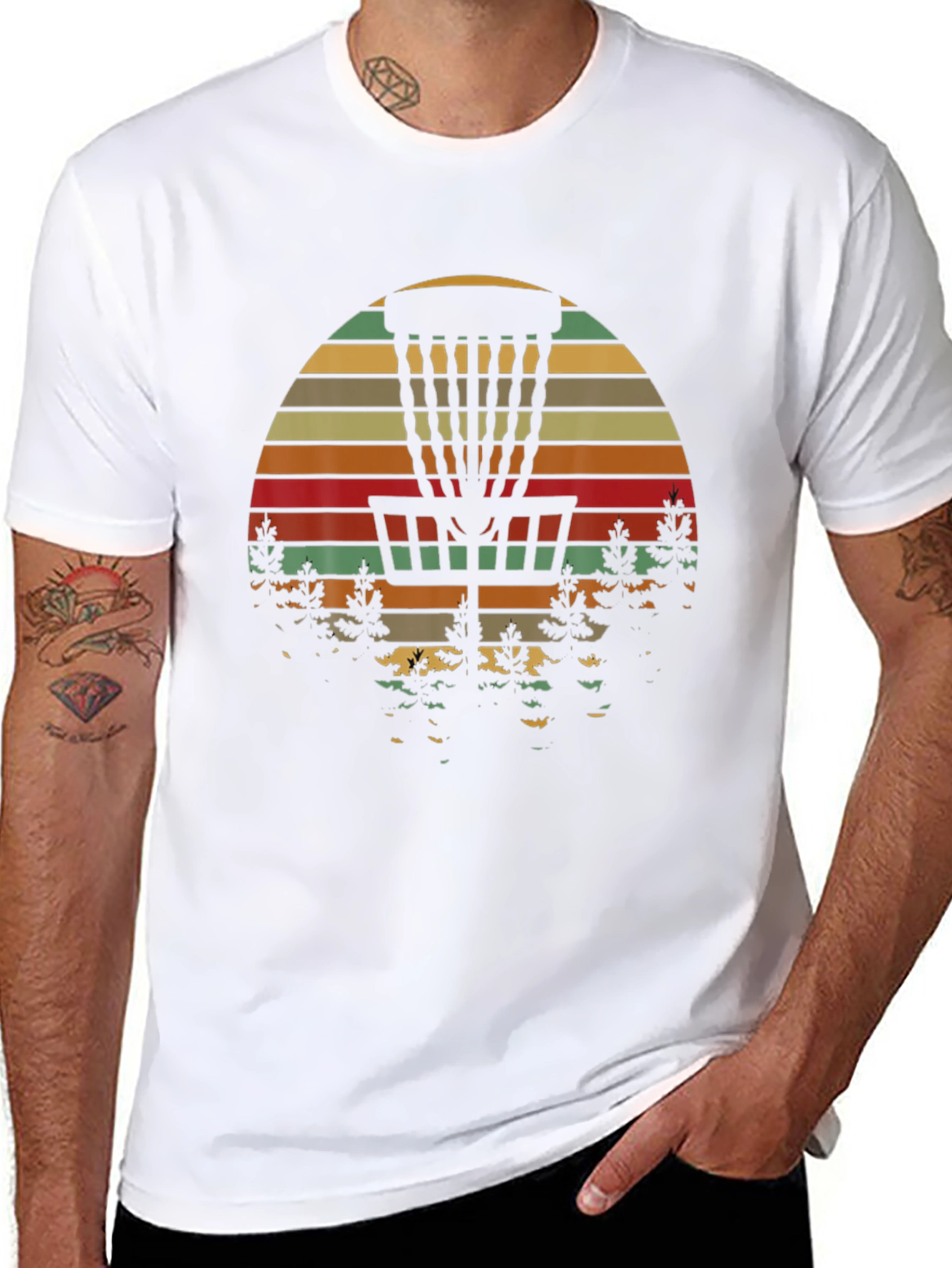 Disc Golf Sunset Graphic T-Shirt