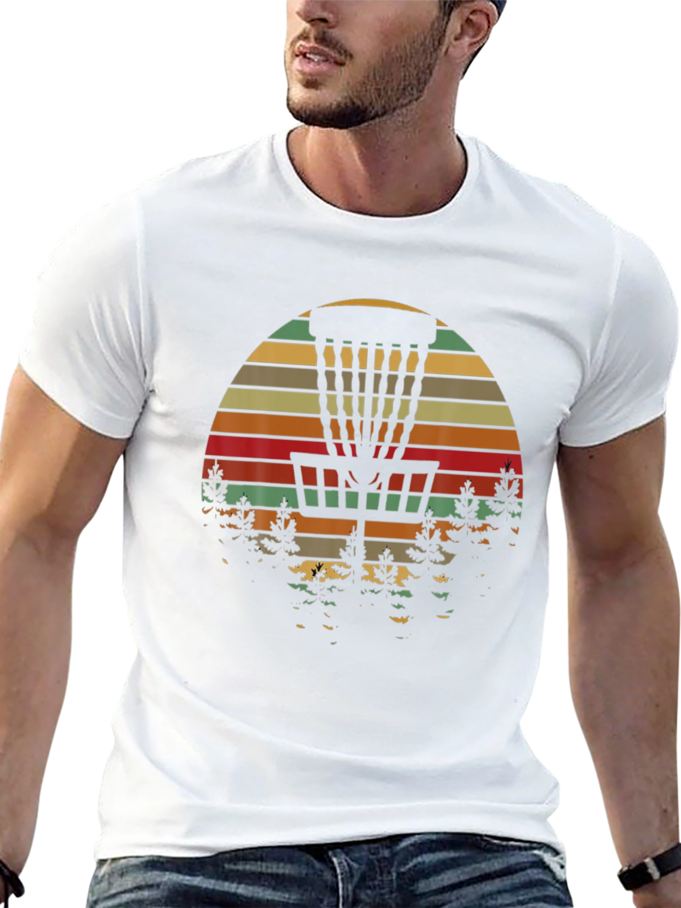 Disc Golf Sunset Graphic T-Shirt