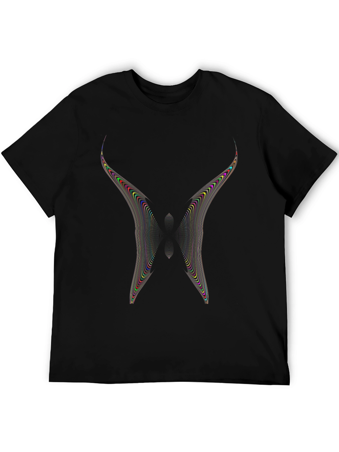 Abstract Wing Graphic Black Tee