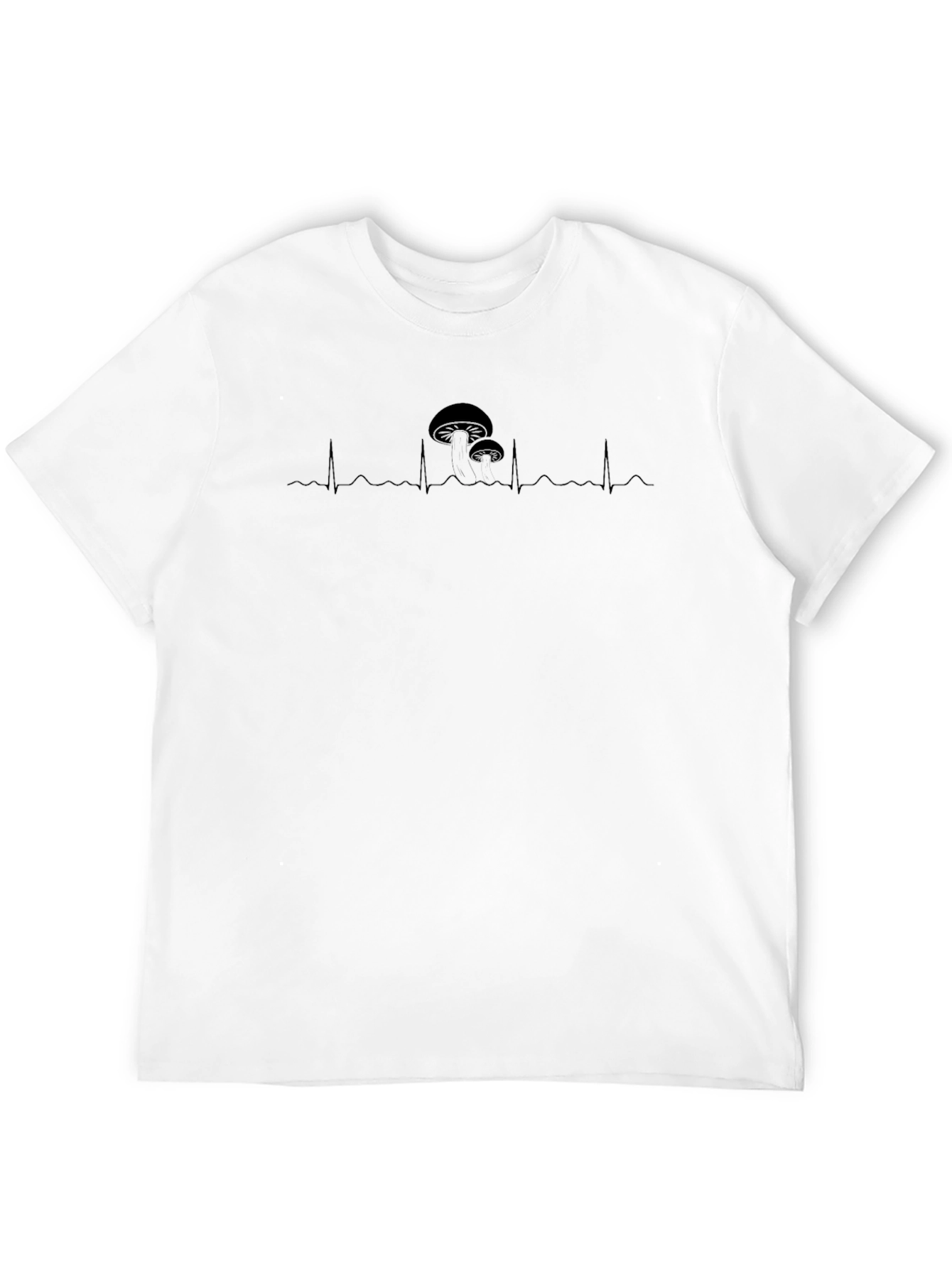 Mushroom Heartbeat Graphic Tee - Relaxed Fit