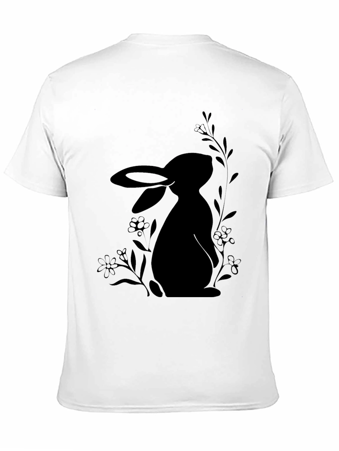 Black Bunny Silhouette Graphic Tee