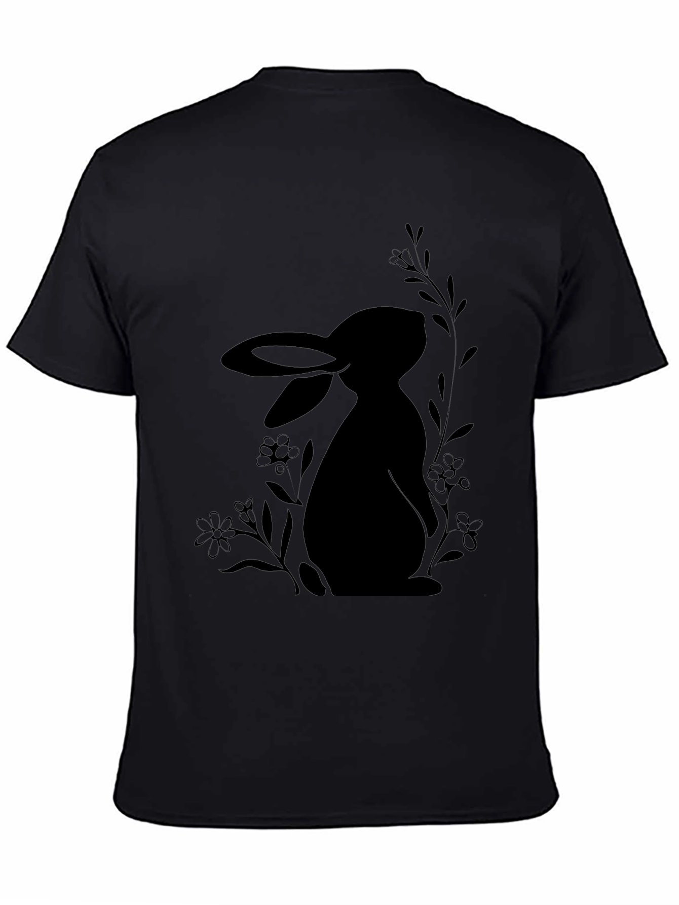 Black Bunny Silhouette Graphic Tee