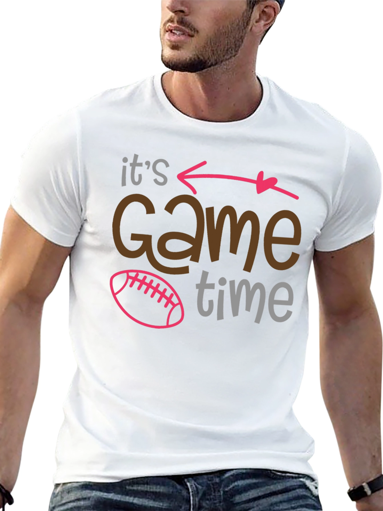 Its Game Time Football Graphic Tee