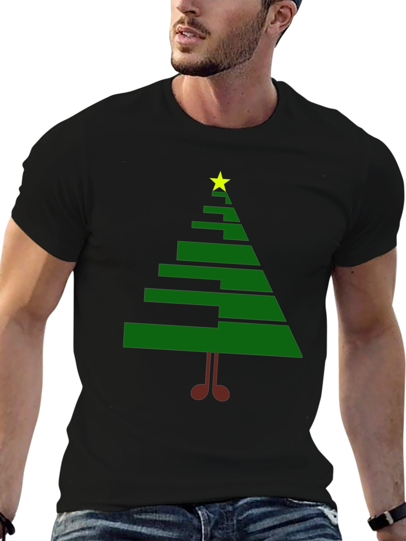 Festive Christmas Tree Graphic Tee - Holiday Style