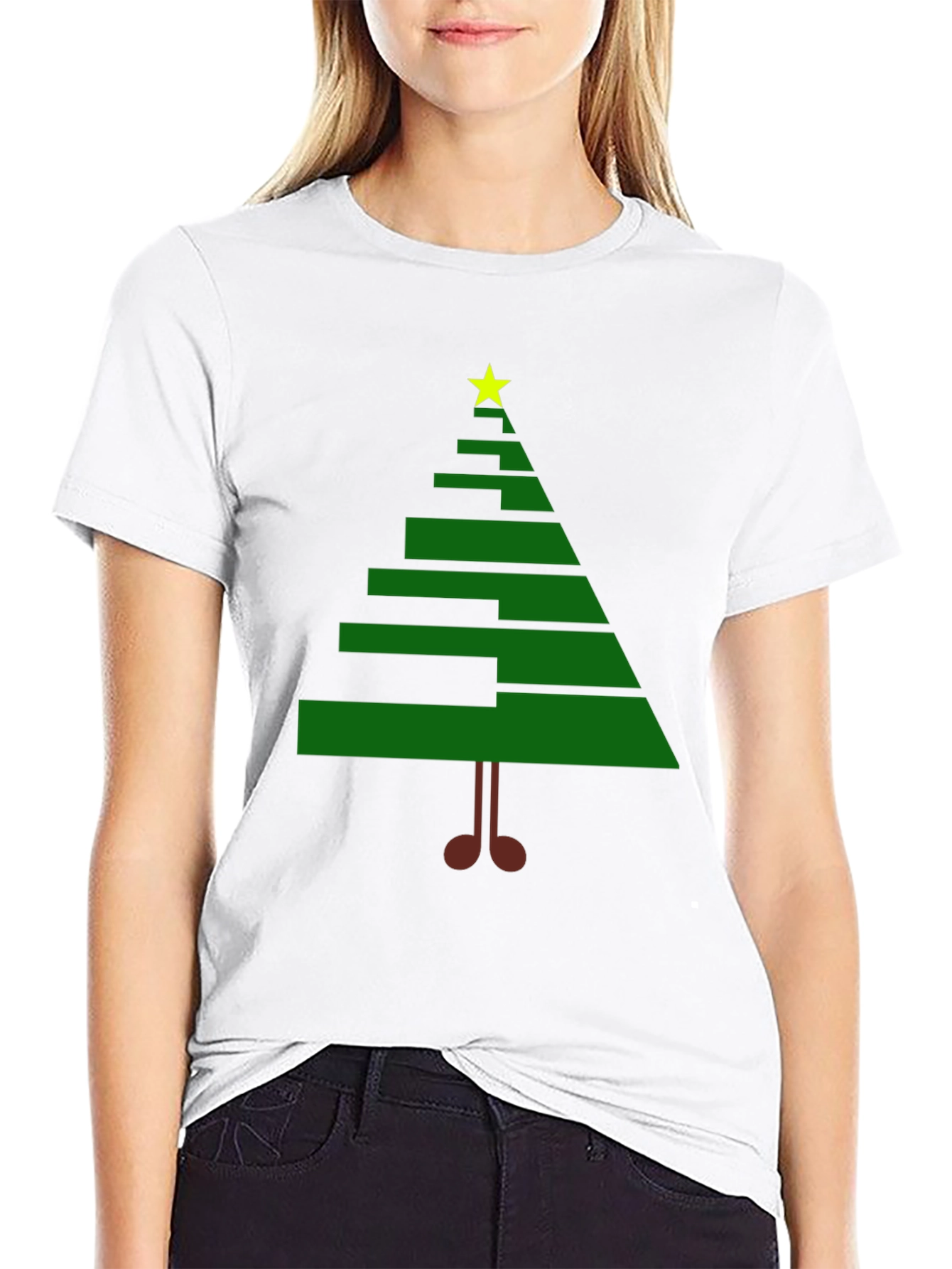 Festive Christmas Tree Graphic Tee - Holiday Style