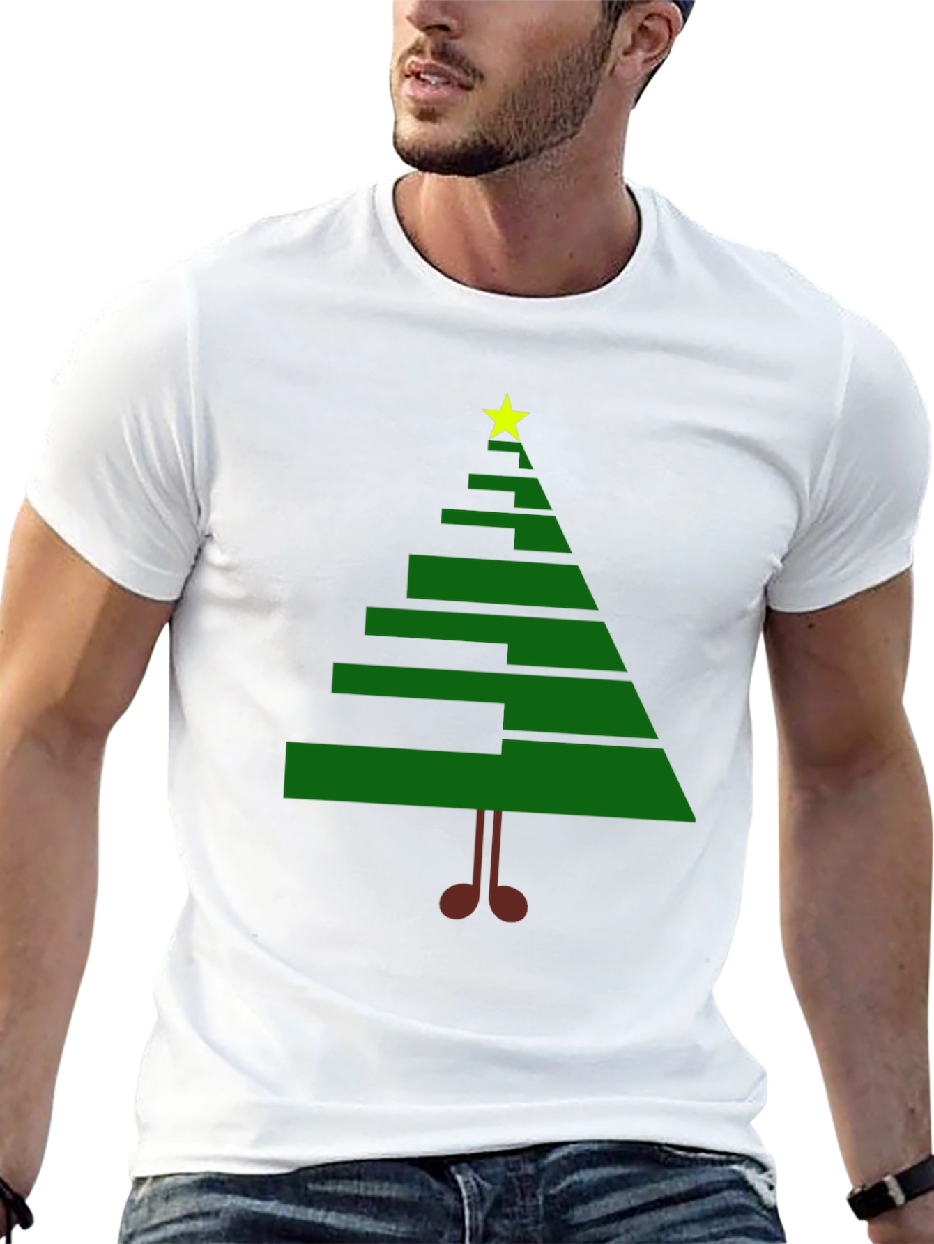 Festive Christmas Tree Graphic Tee - Holiday Style