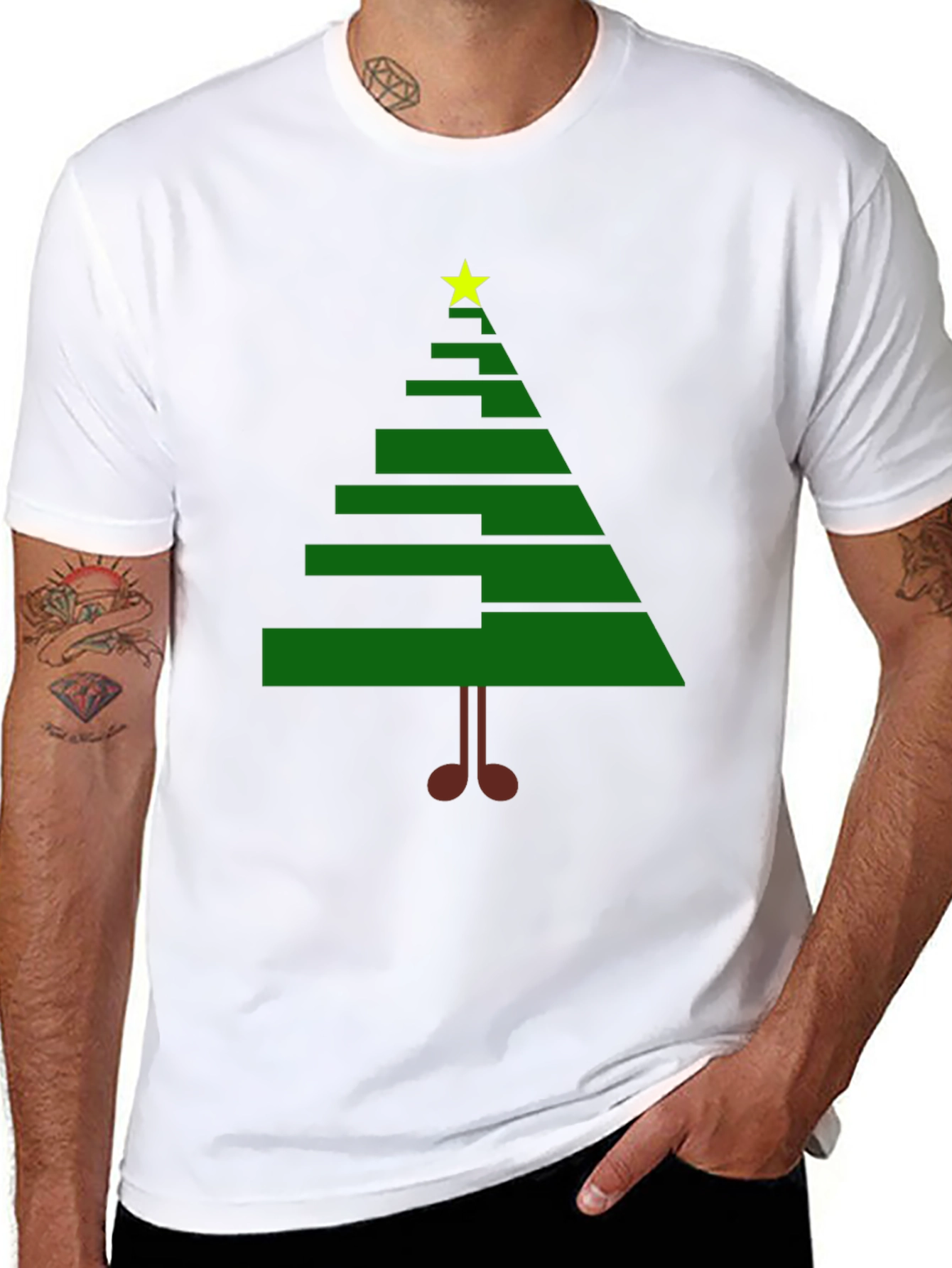 Festive Christmas Tree Graphic Tee - Holiday Style