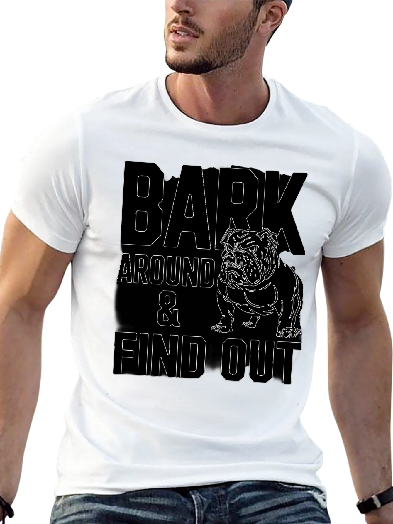 Bark Around and Find Out Bulldog Graphic Tee