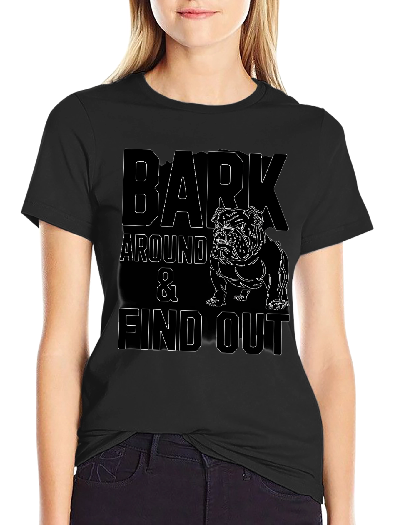 Bark Around and Find Out Bulldog Graphic Tee