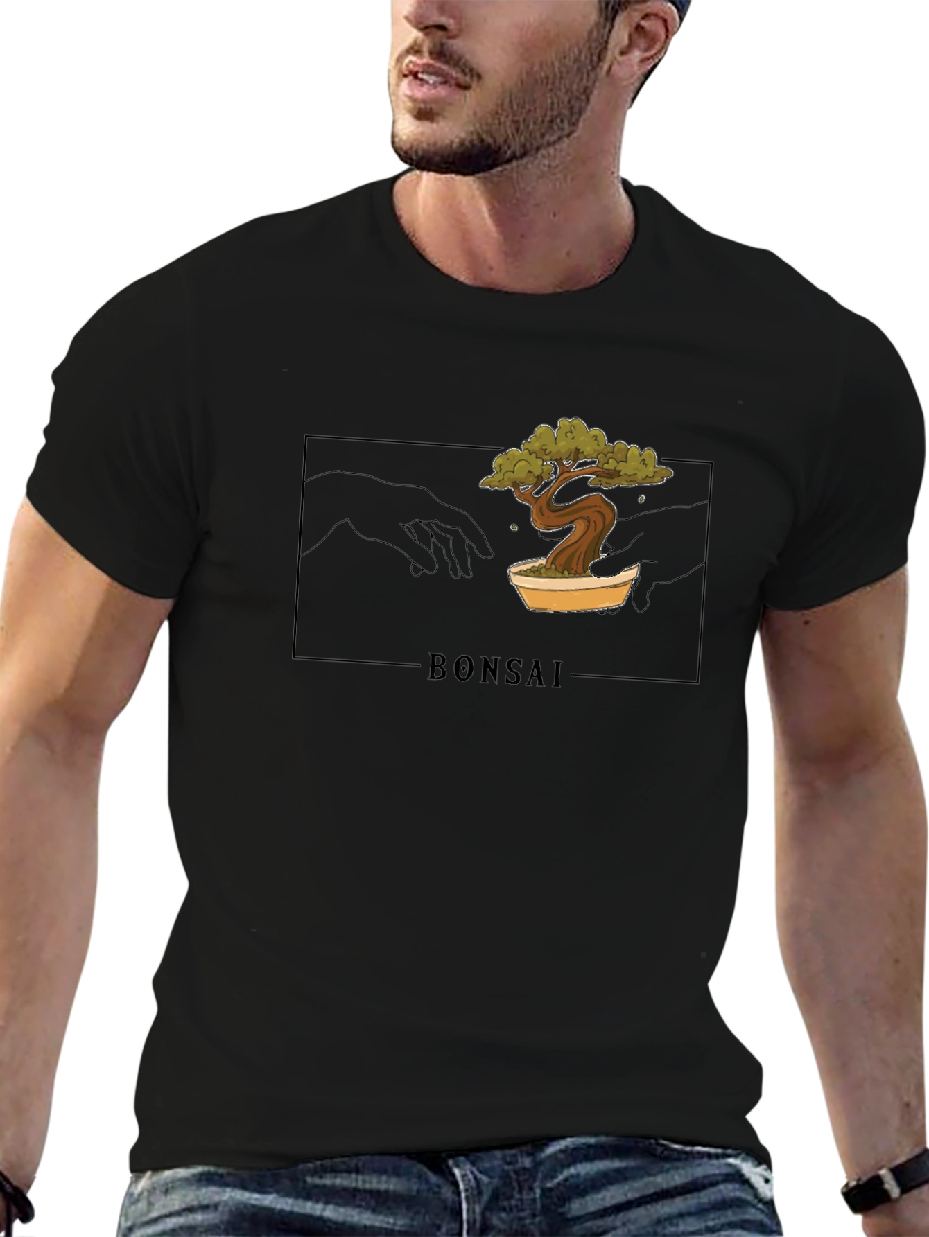 Bonsai Creation Graphic Tee - Black Unisex T-Shirt