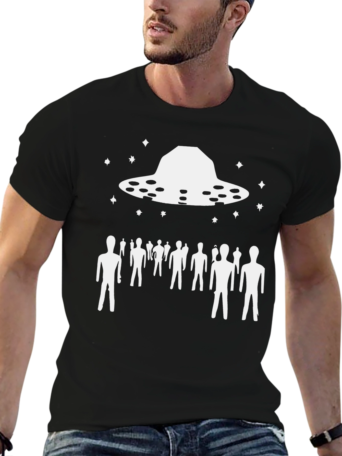UFO Abduction Graphic T-Shirt