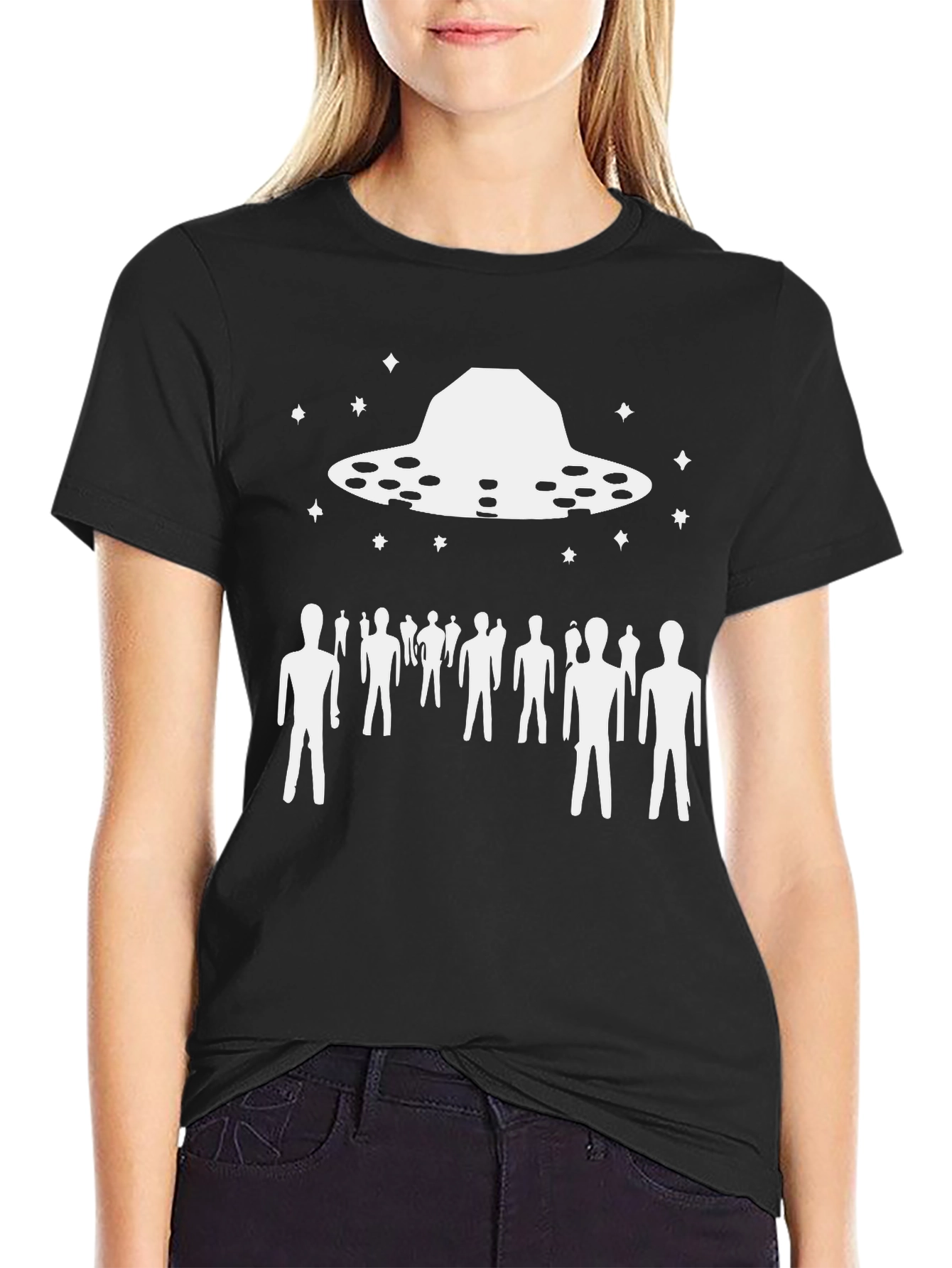 UFO Abduction Graphic T-Shirt