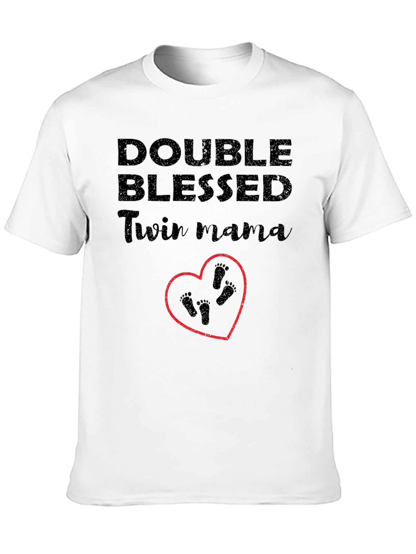 Double Blessed Twin Mama Graphic Tee